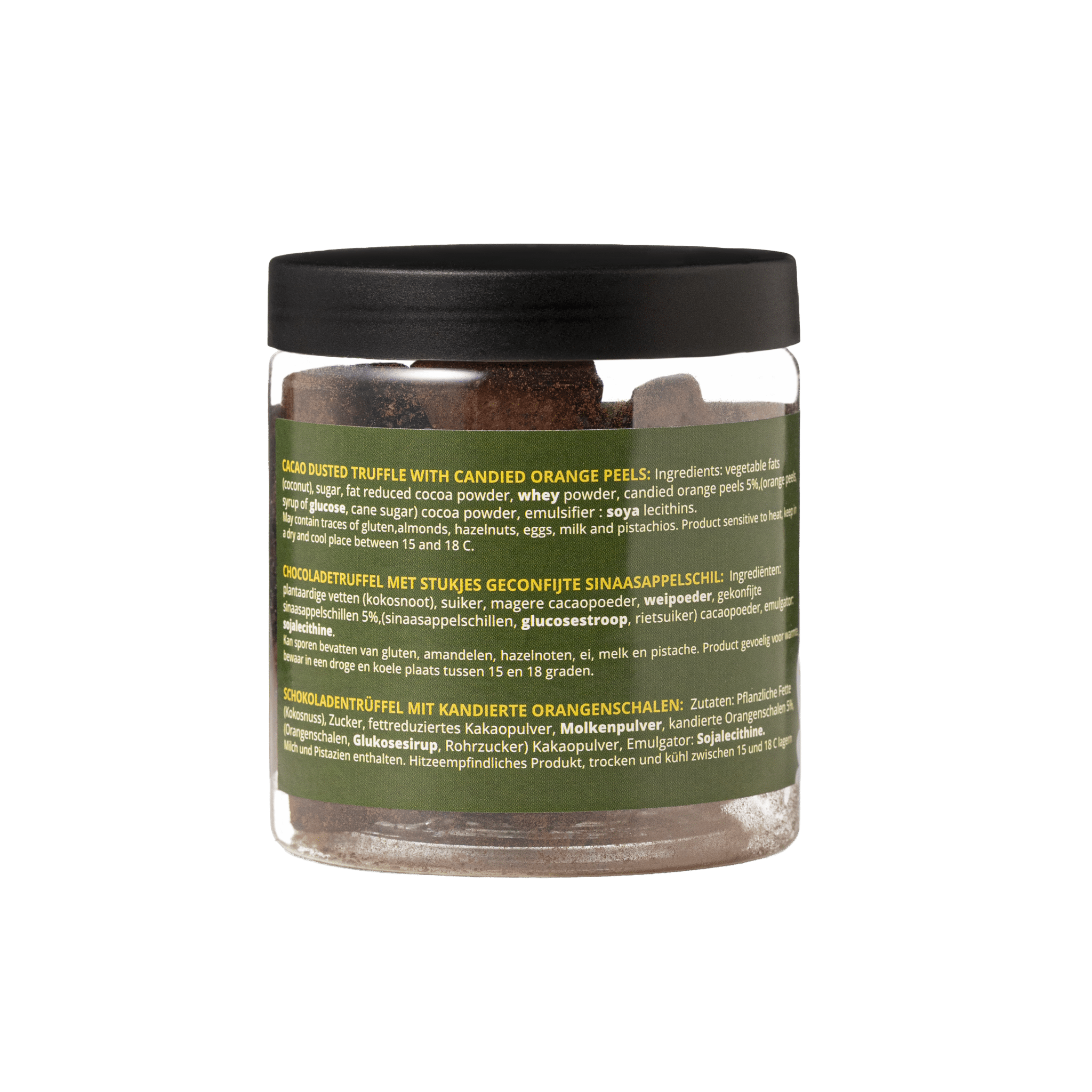 Candied Orange Peel Chocolate Truffles Gift Jar 130g | Citrus Chocolate