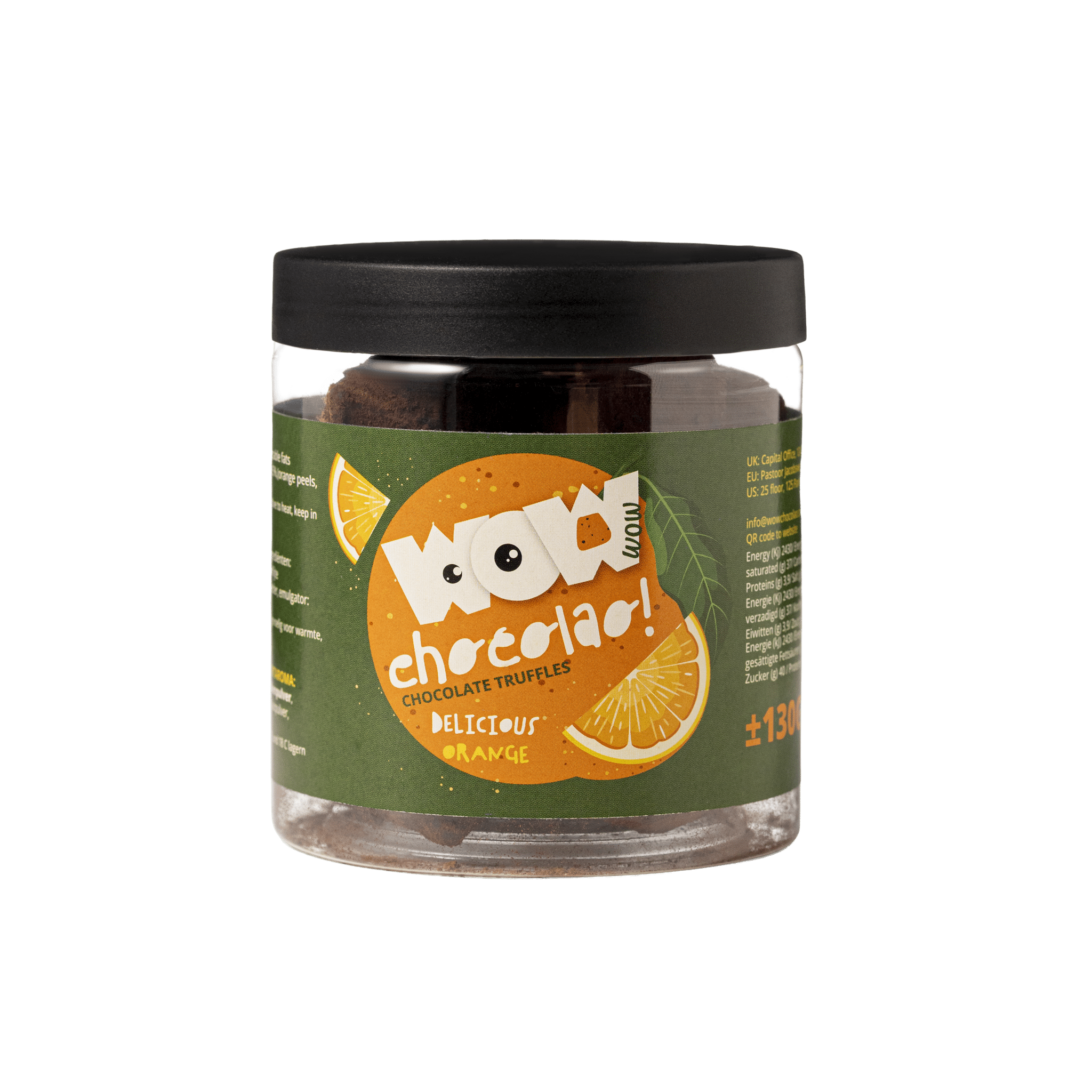 Candied Orange Peel Chocolate Truffles Gift Jar 130g | Citrus Chocolate