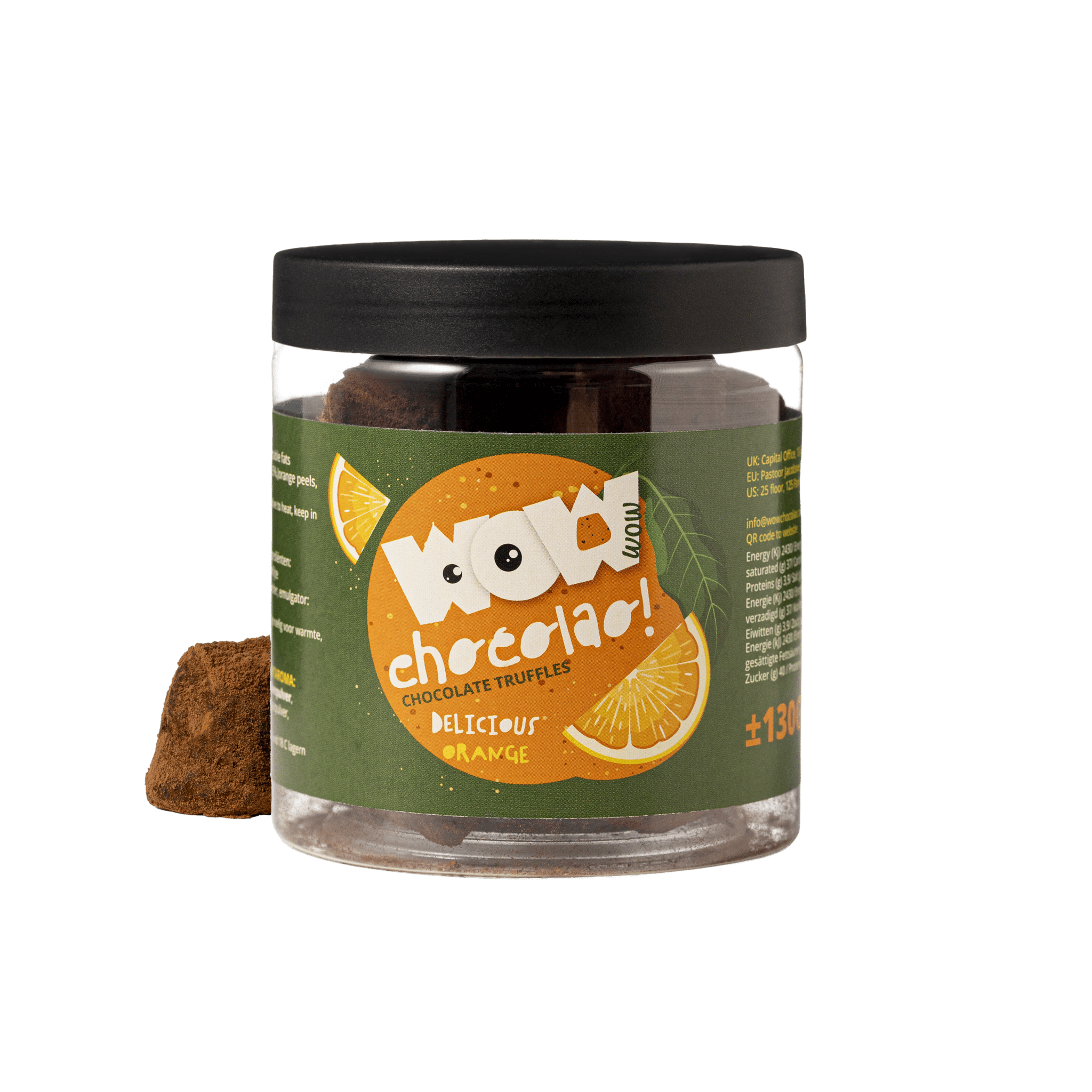 Candied Orange Peel Chocolate Truffles Gift Jar 130g | Citrus Chocolate