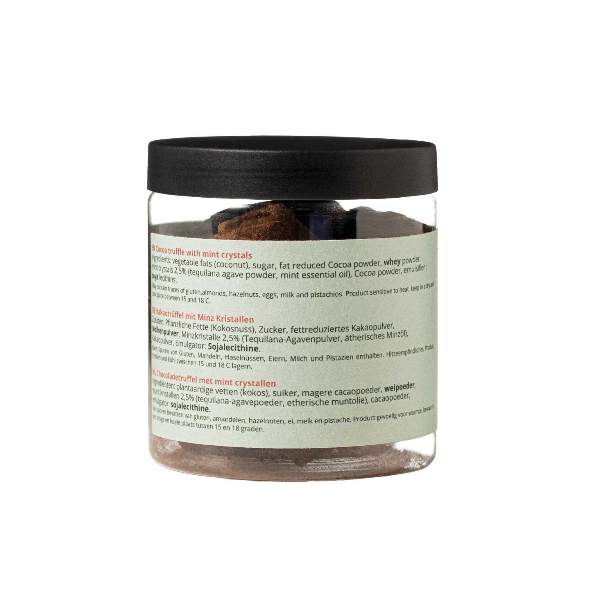 Candy Cane Christmas Truffles Gift Jar 130g | Peppermint Holiday Chocolate