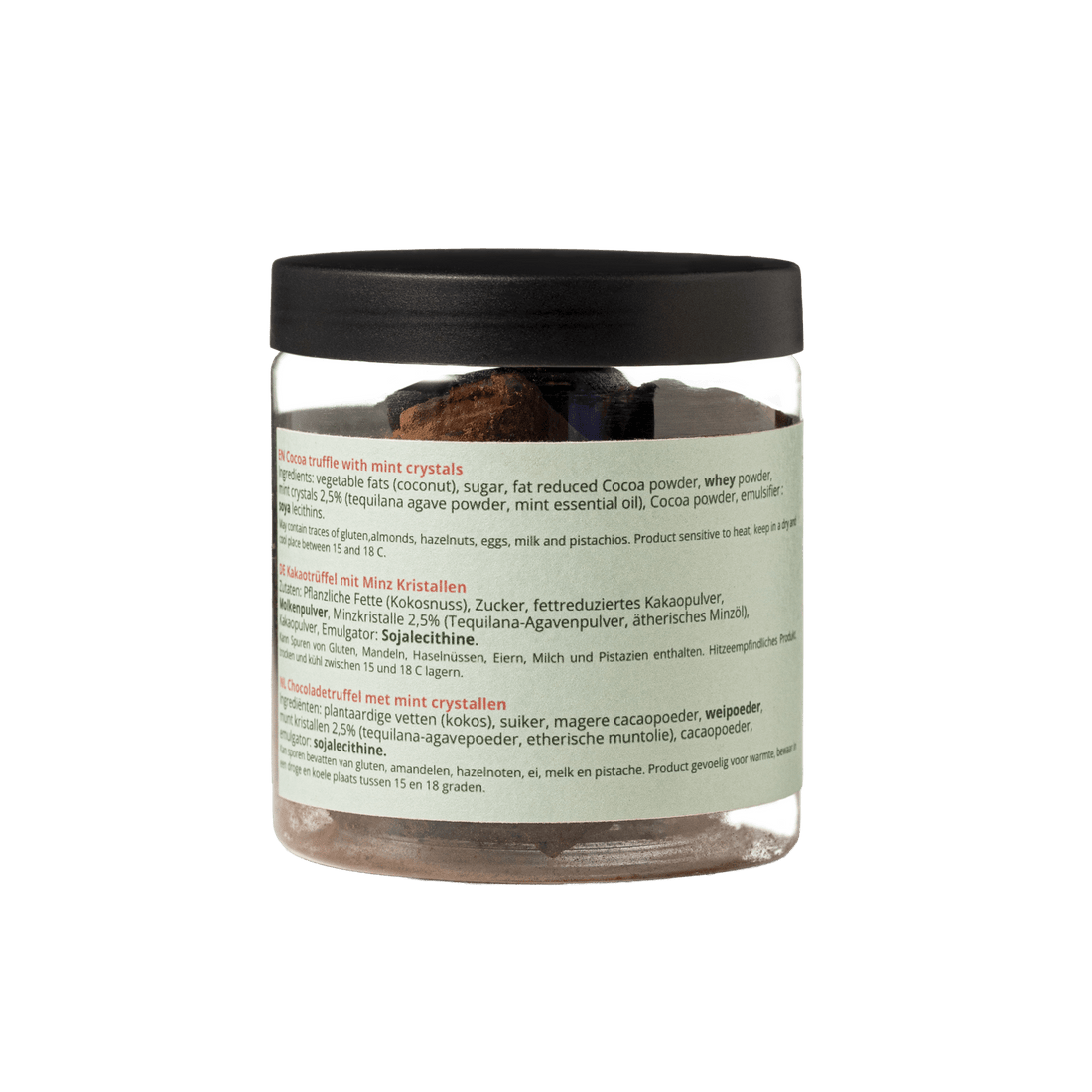 Candy Cane Christmas Truffles Gift Jar 130g | Peppermint Holiday Chocolate