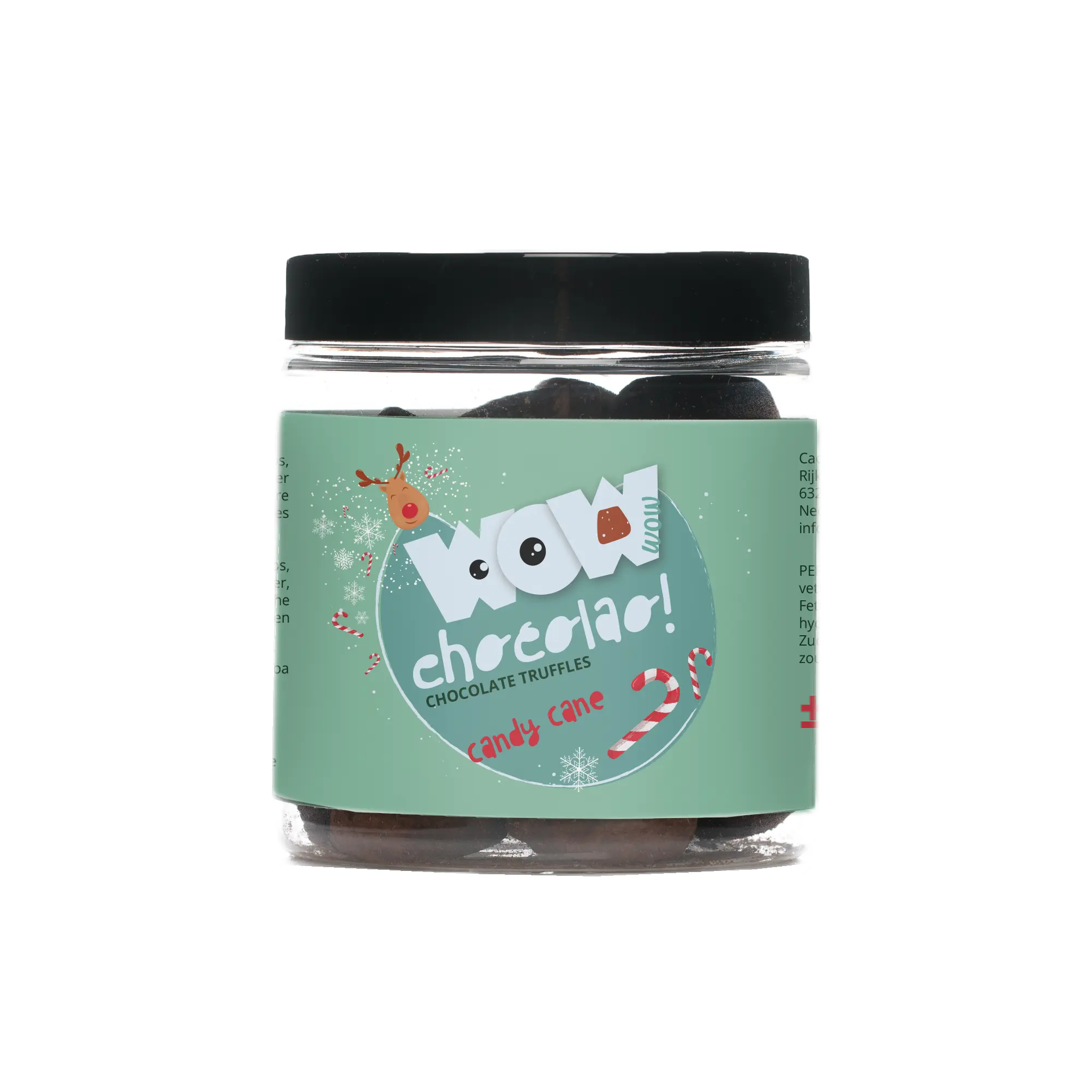 Candy Cane Chocolate Truffles - Winter edition - Gifting jar 130g - Goat Corp