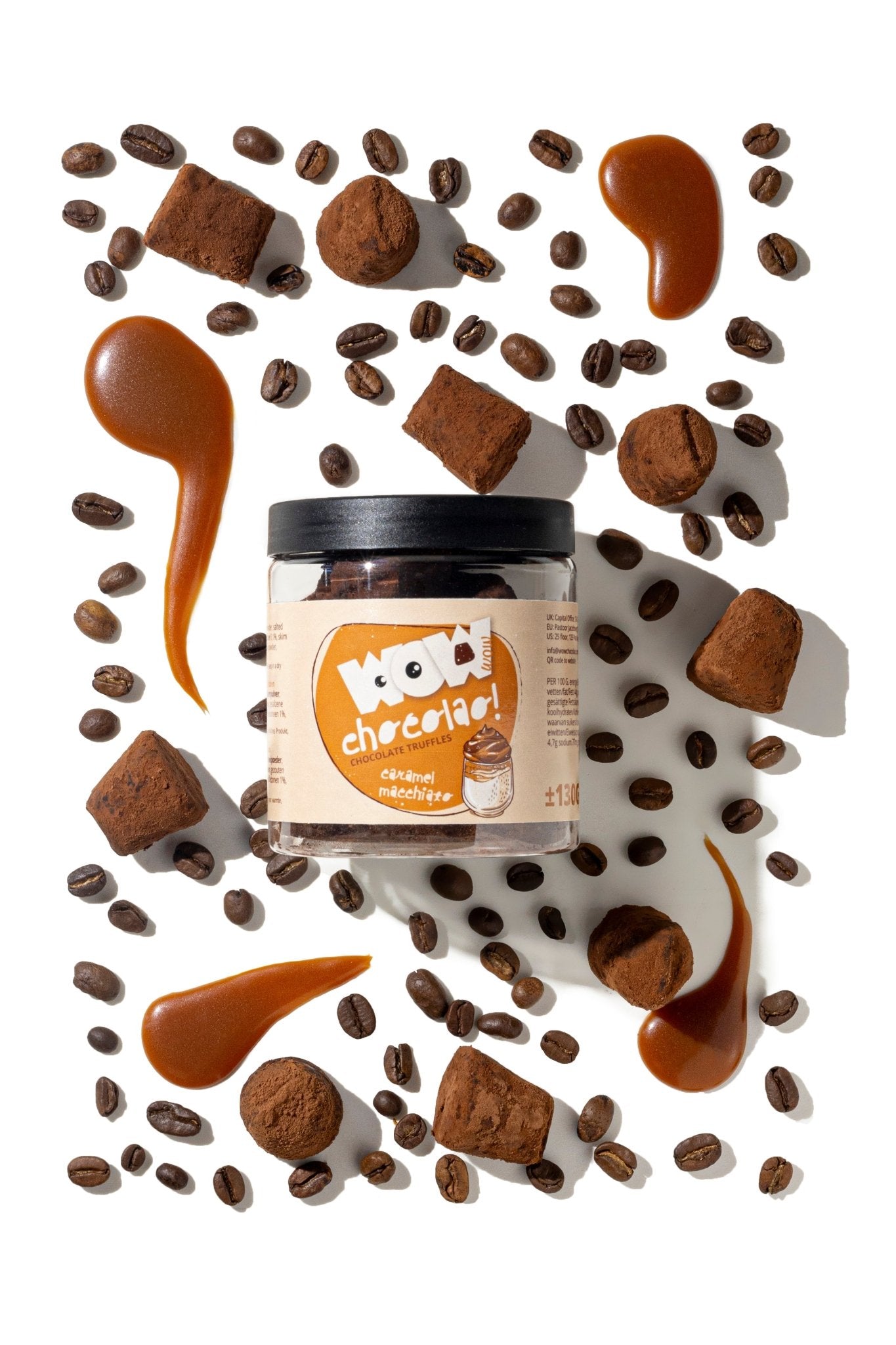 Caramel Macchiato Chocolate Truffles Gift Jar 130g | Coffee Chocolate