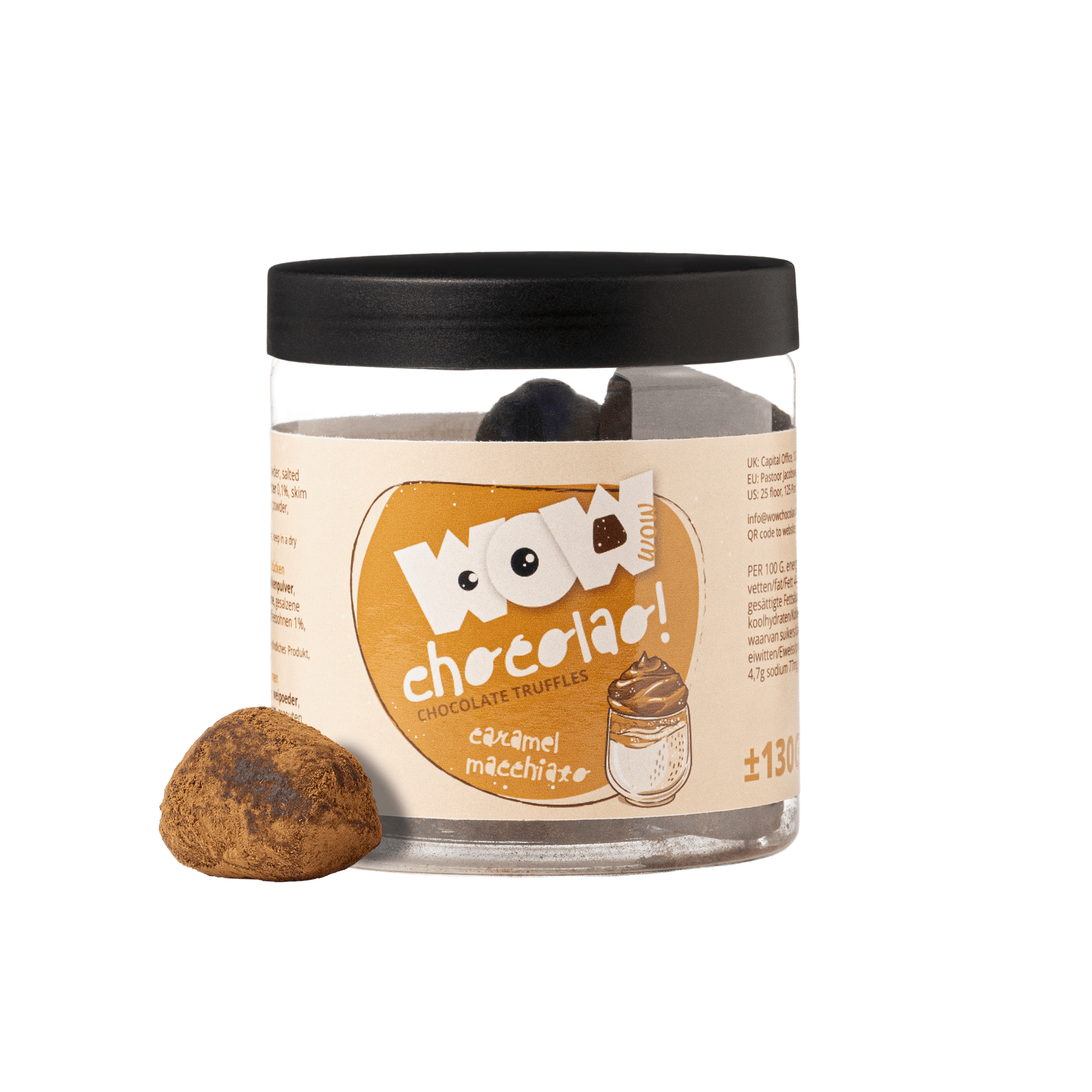 Caramel Macchiato Chocolate Truffles Gift Jar 130g | Coffee Chocolate