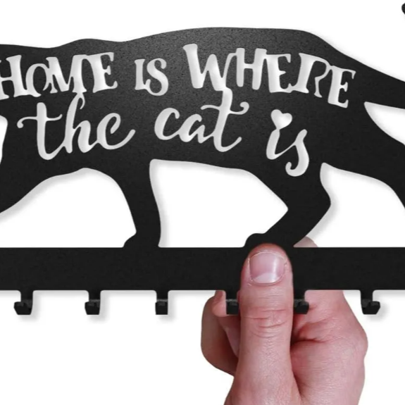 Cat hangs keys (HOME IS WHERE THE CAT IS) - Goat Corp