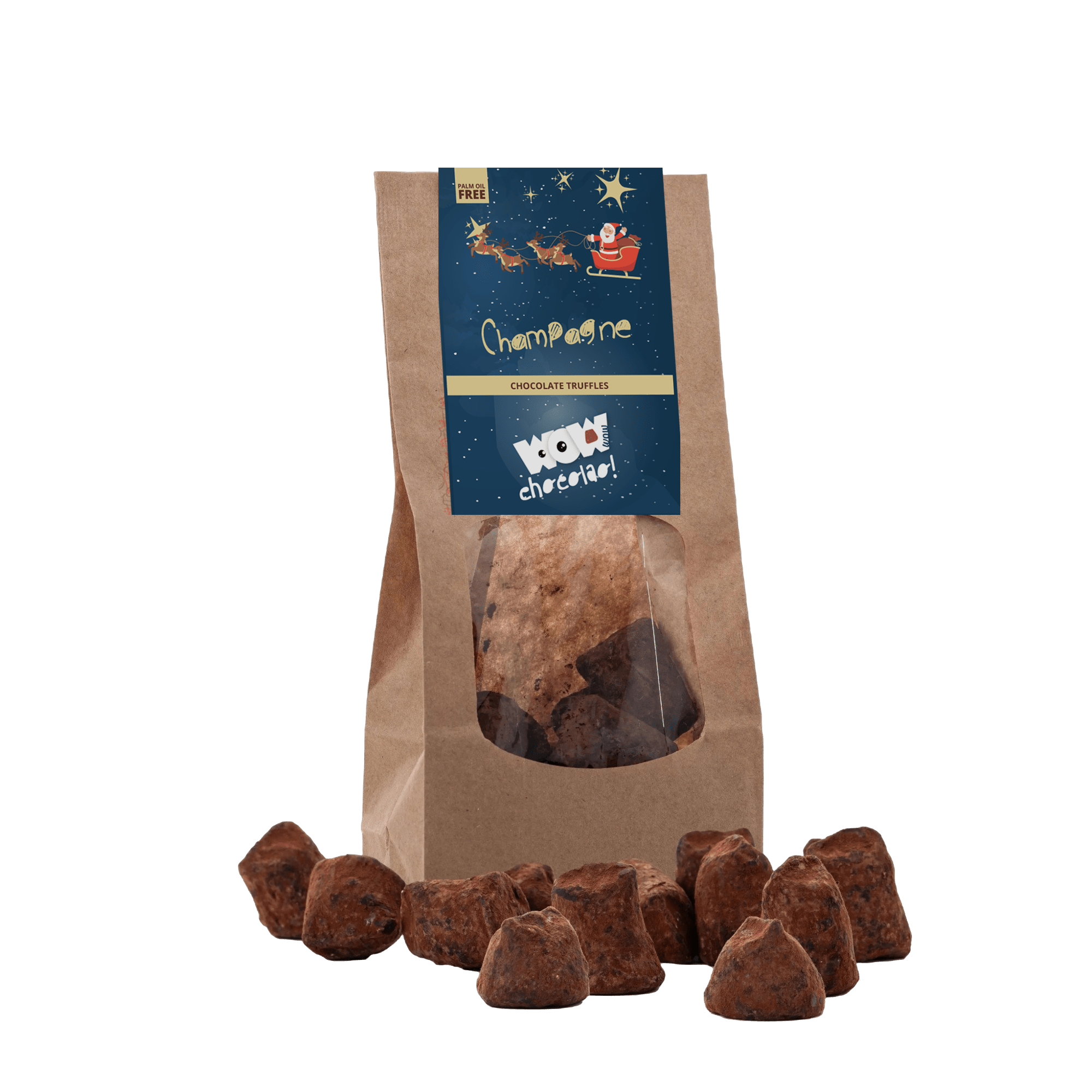 Champagne Chocolate Truffle - Christmas Edition - Biodegradable bag 130g