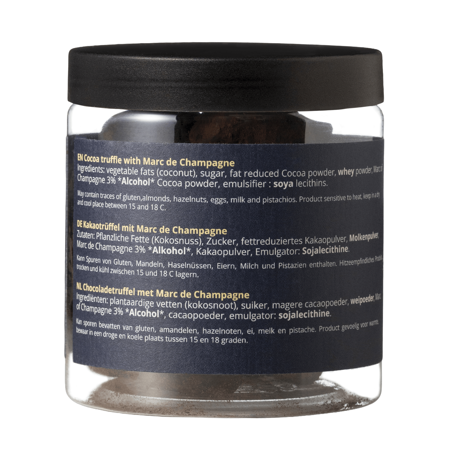 Champagne - New year Chocolate Truffles - Gifting jar 130g