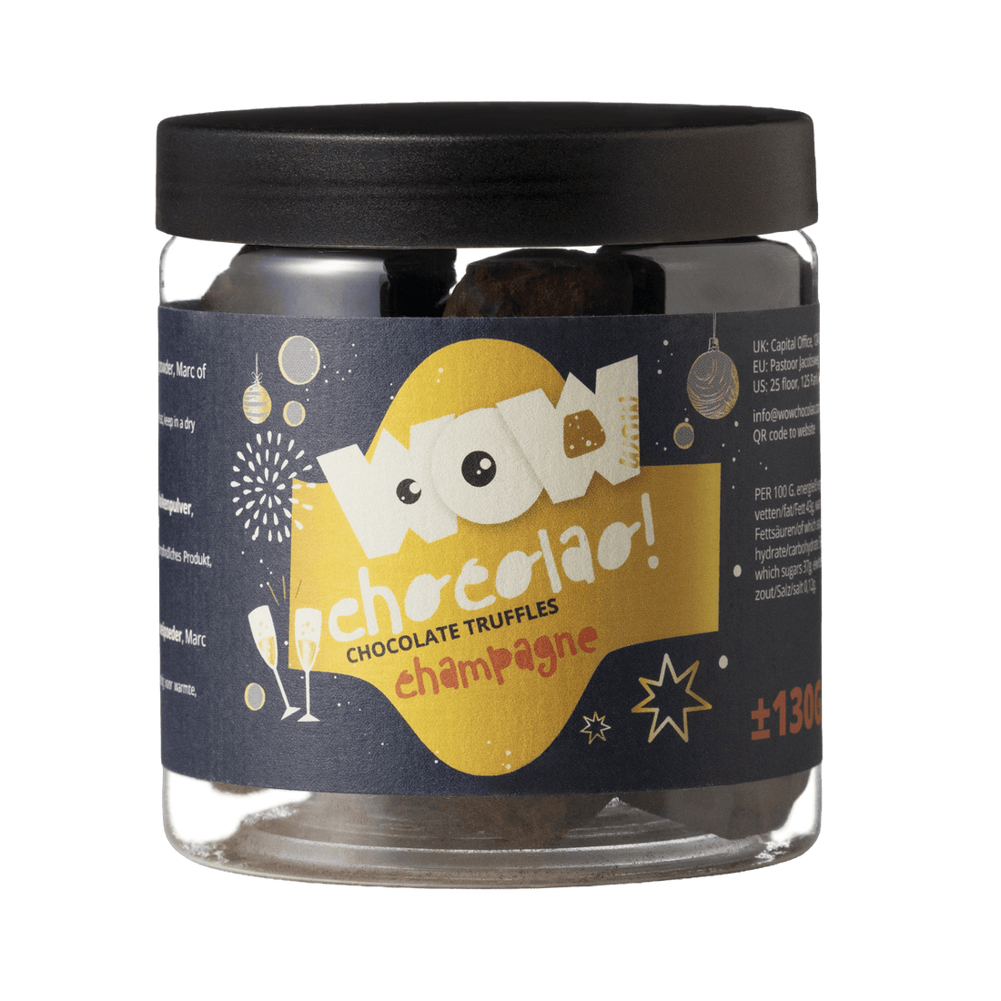 Champagne - New year Chocolate Truffles - Gifting jar 130g