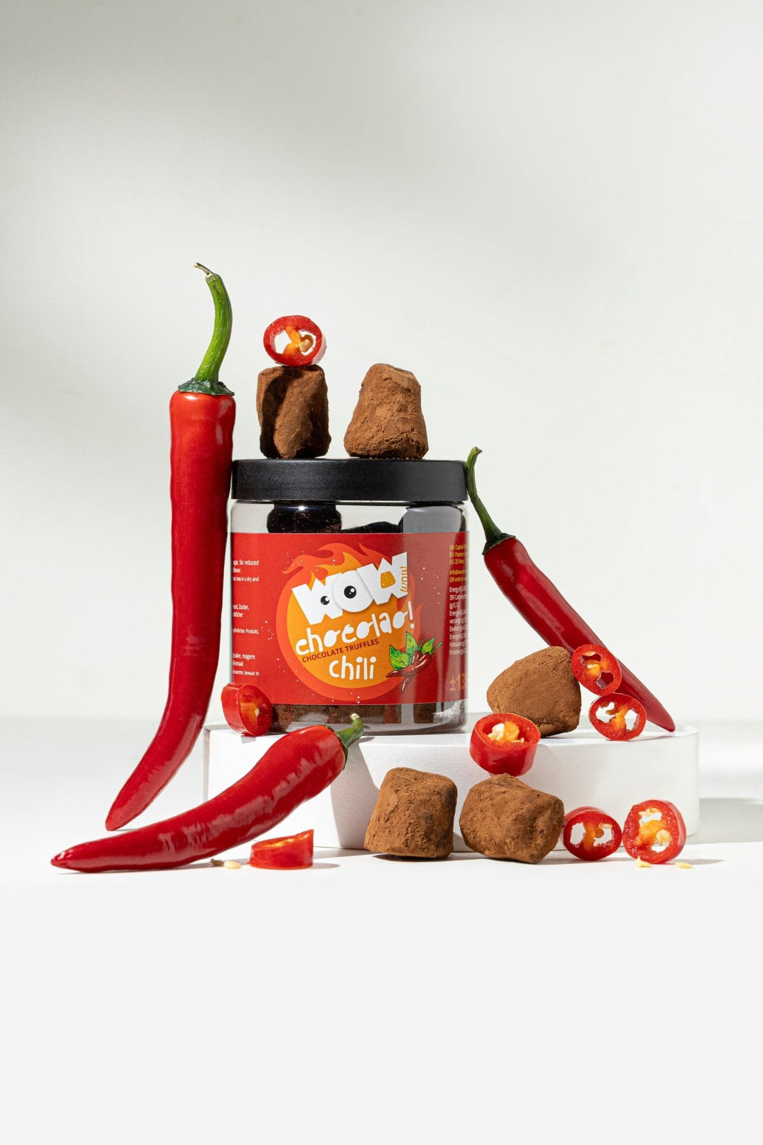 Chili Chocolate Truffles Gift Jar 130g | Spicy Gourmet Chocolate