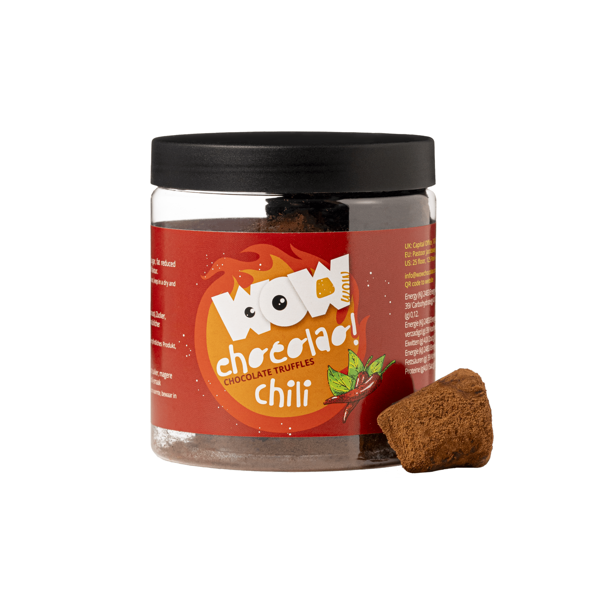 Chili Chocolate Truffles Gift Jar 130g | Spicy Gourmet Chocolate