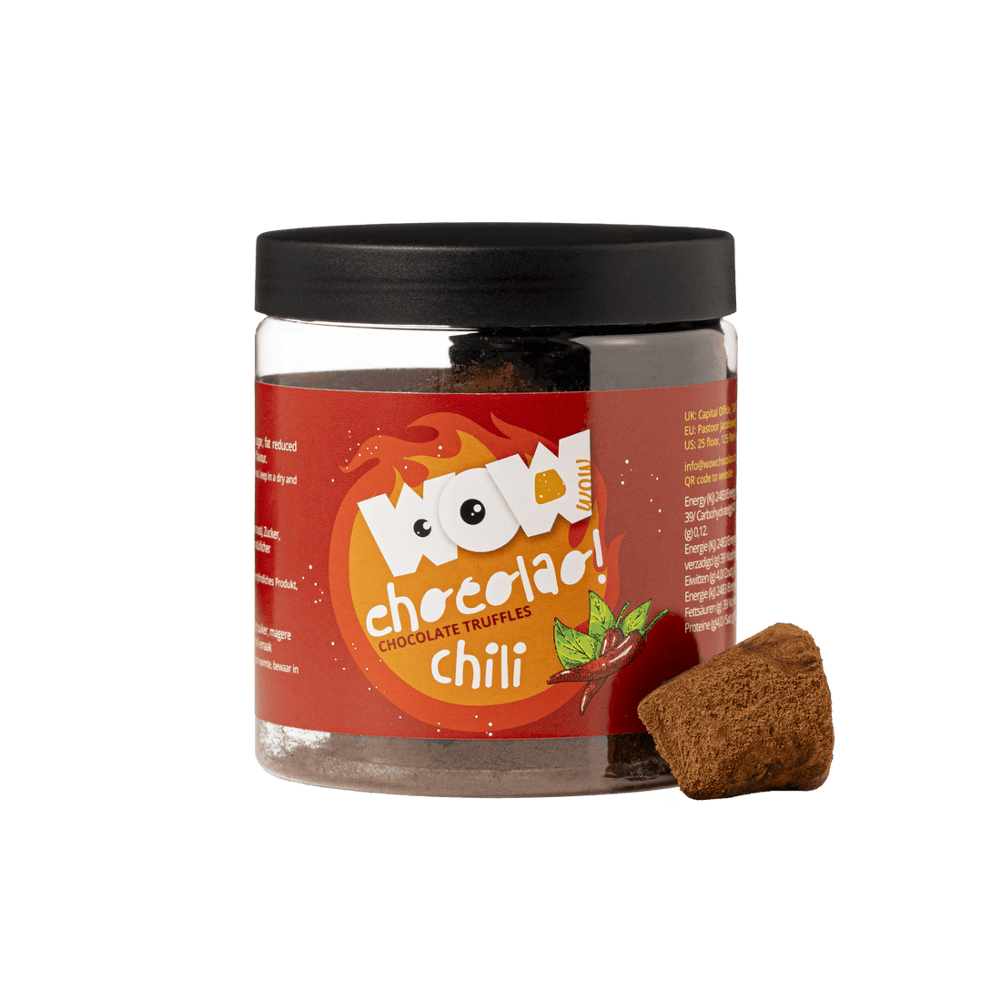 Chili Chocolate Truffles Gift Jar 130g | Spicy Gourmet Chocolate