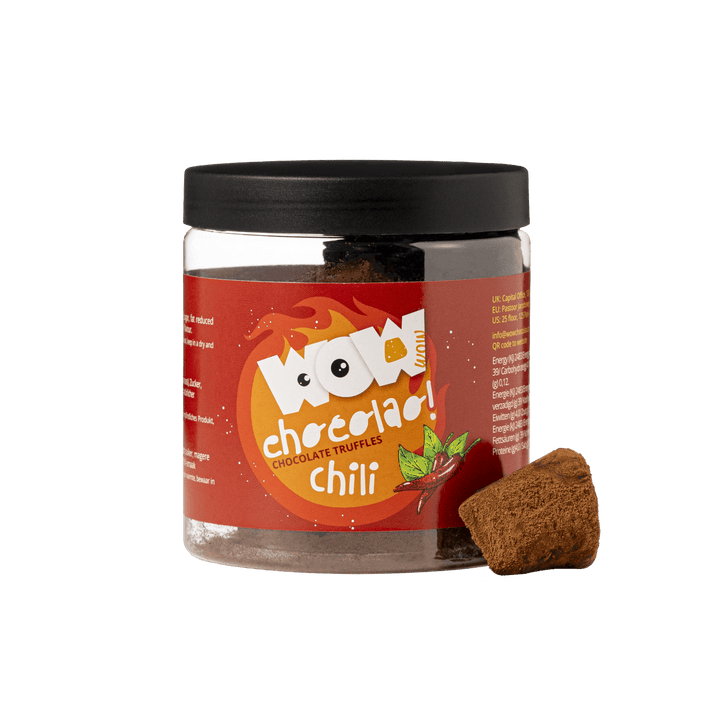 Chili Chocolate Truffles Gift Jar 130g | Spicy Gourmet Chocolate