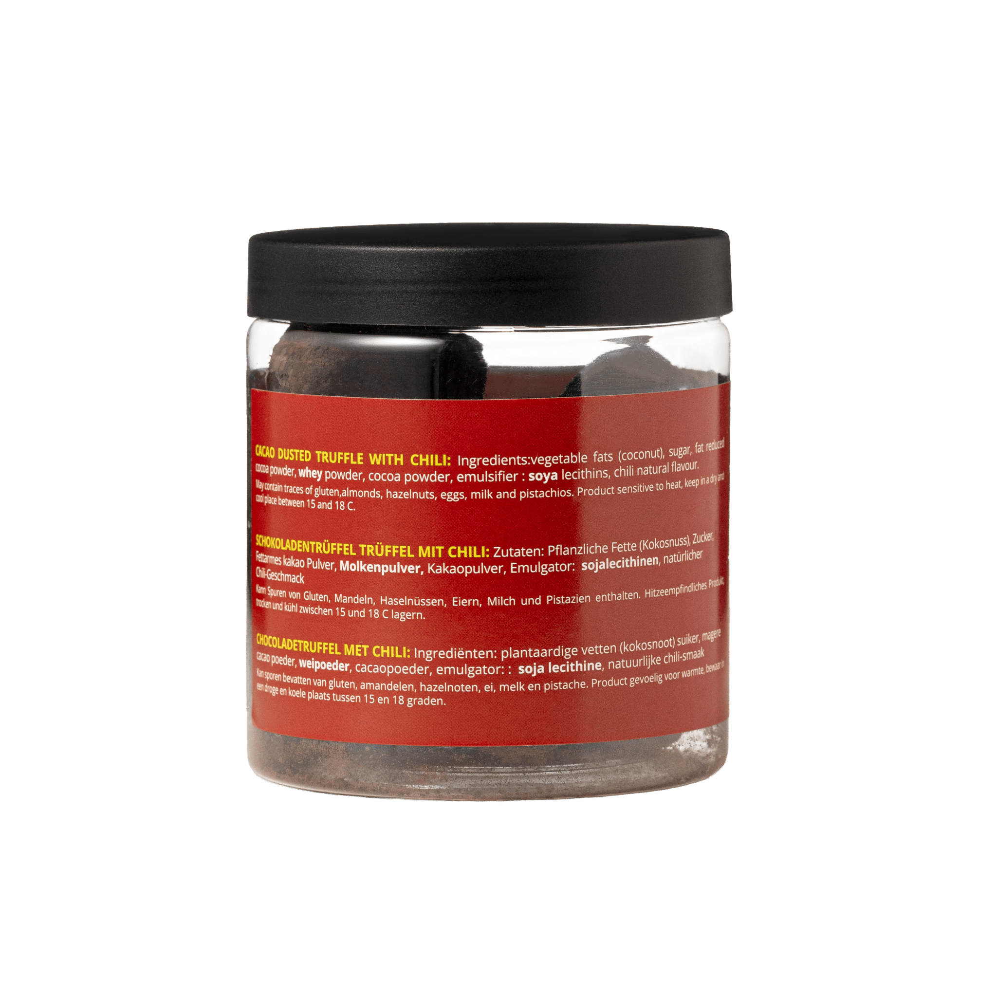 Chili Chocolate Truffles Gift Jar 130g | Spicy Gourmet Chocolate