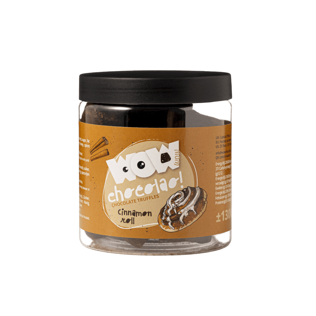 Cinnamon Roll Chocolate Truffles Gift Jar 130g | Bakery Style Chocolate