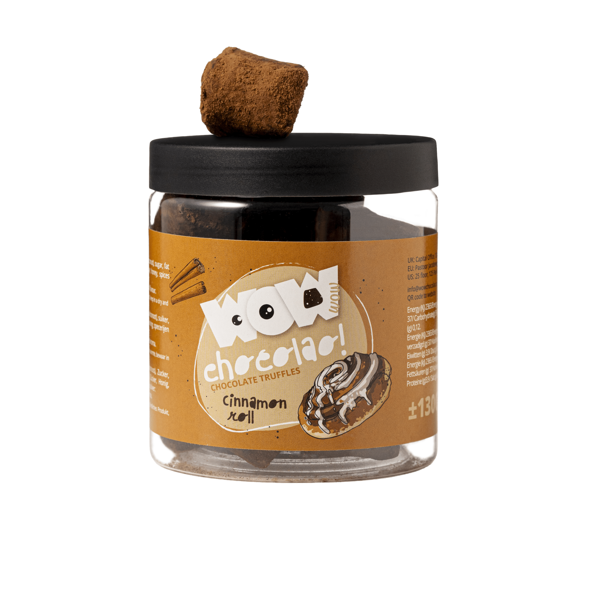 Cinnamon Roll Chocolate Truffles Gift Jar 130g | Bakery Style Chocolate