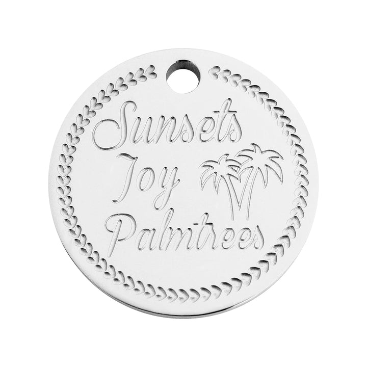 Coin palm tree silver