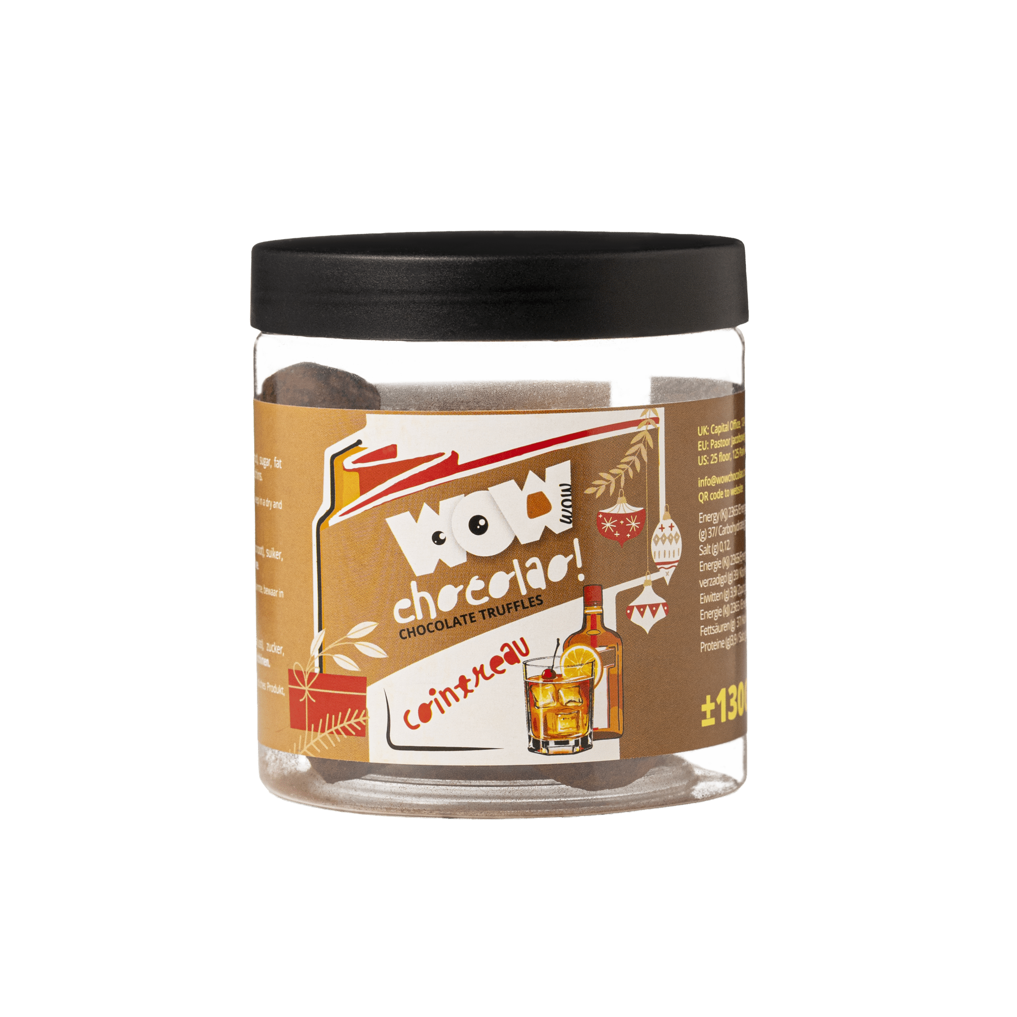 Cointreau Christmas Truffles Gift Jar 130g | Orange Liqueur Chocolate