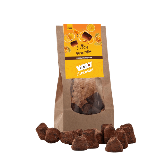 Confit Orange chocolate truffles - Christmas Edition - Biodegradable bag 130g