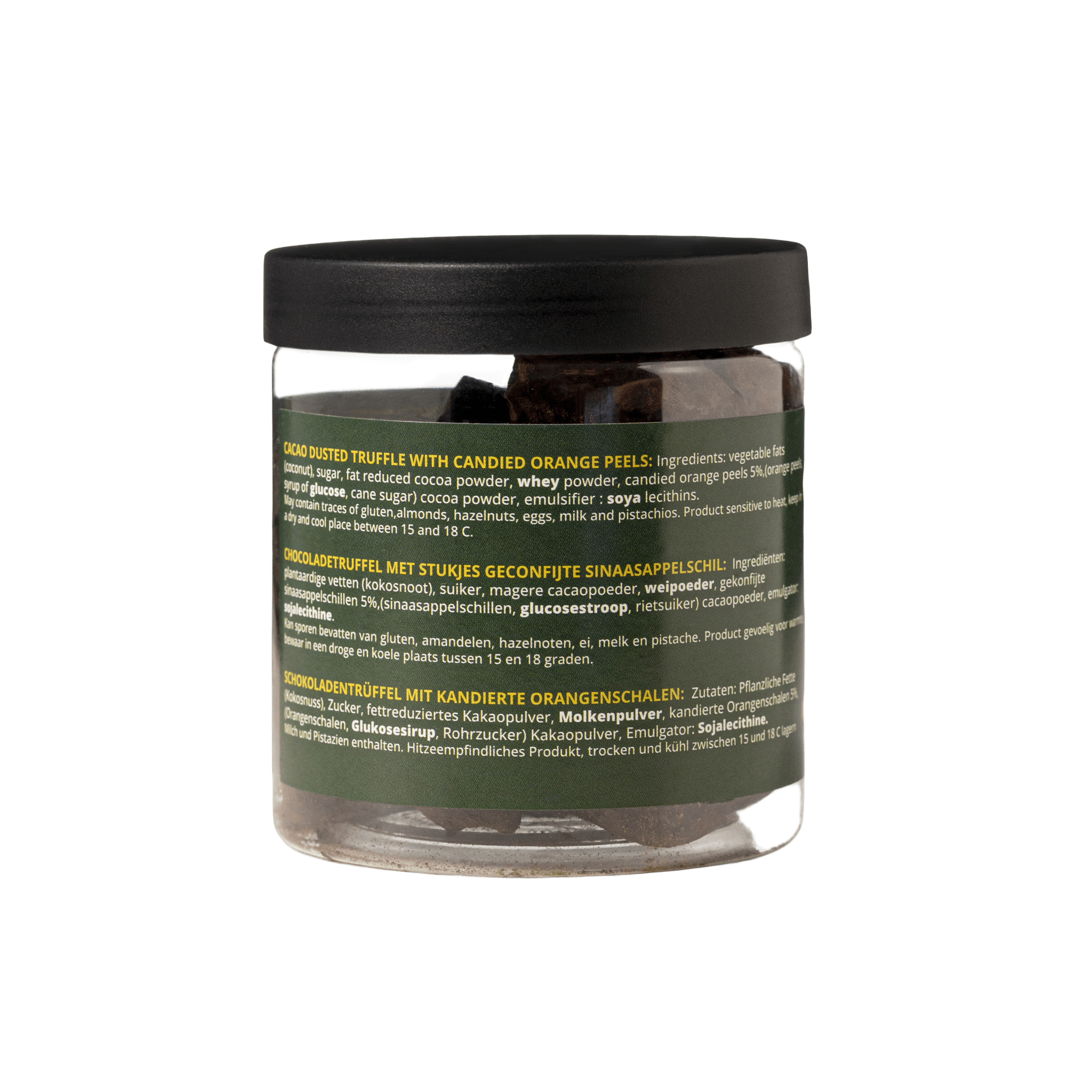 Confit Orange Christmas Truffles Gift Jar 130g | Festive Orange Chocolate
