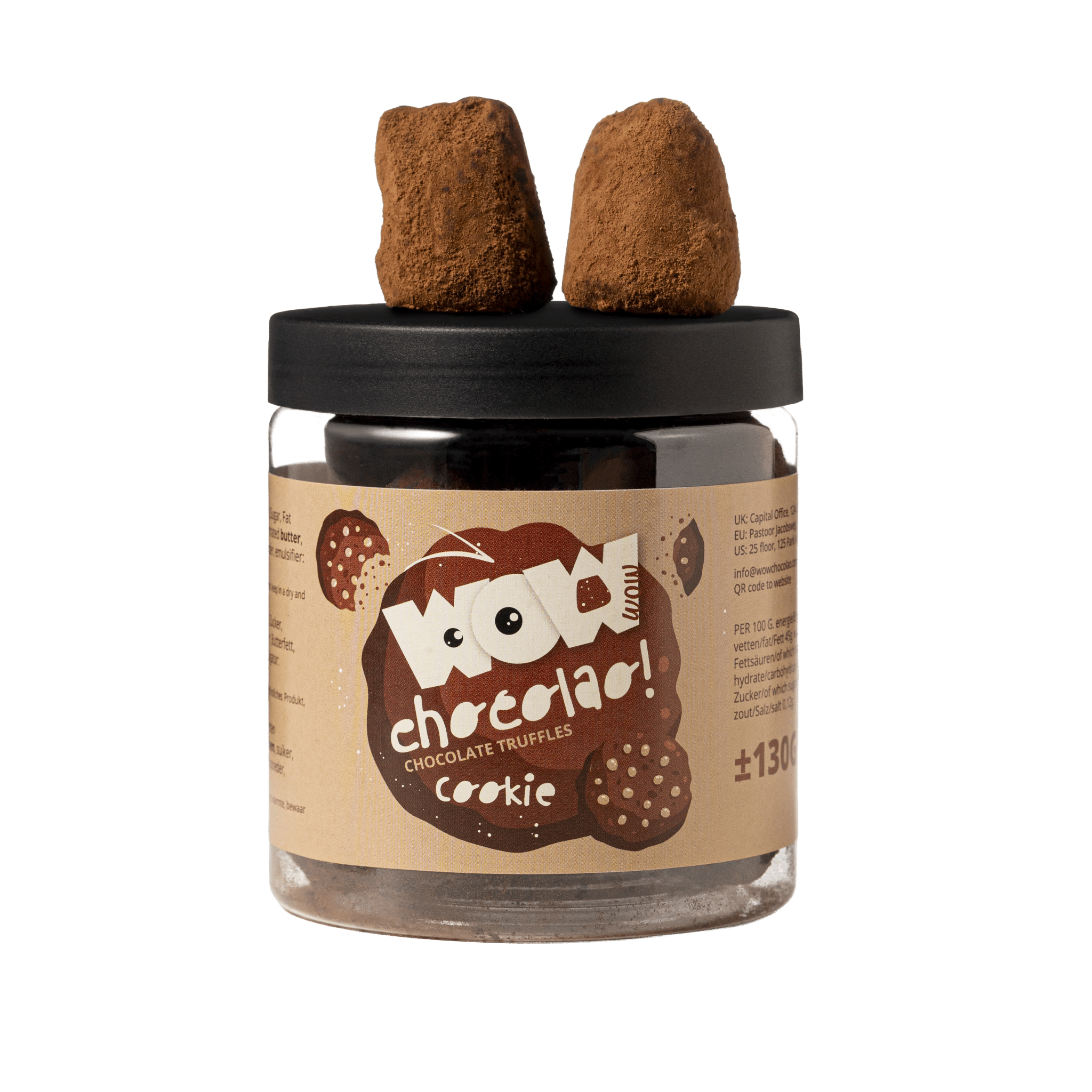 Cookie Crumble Chocolate Truffles Gift Jar 130g | Crunchy Cookie Chocolate