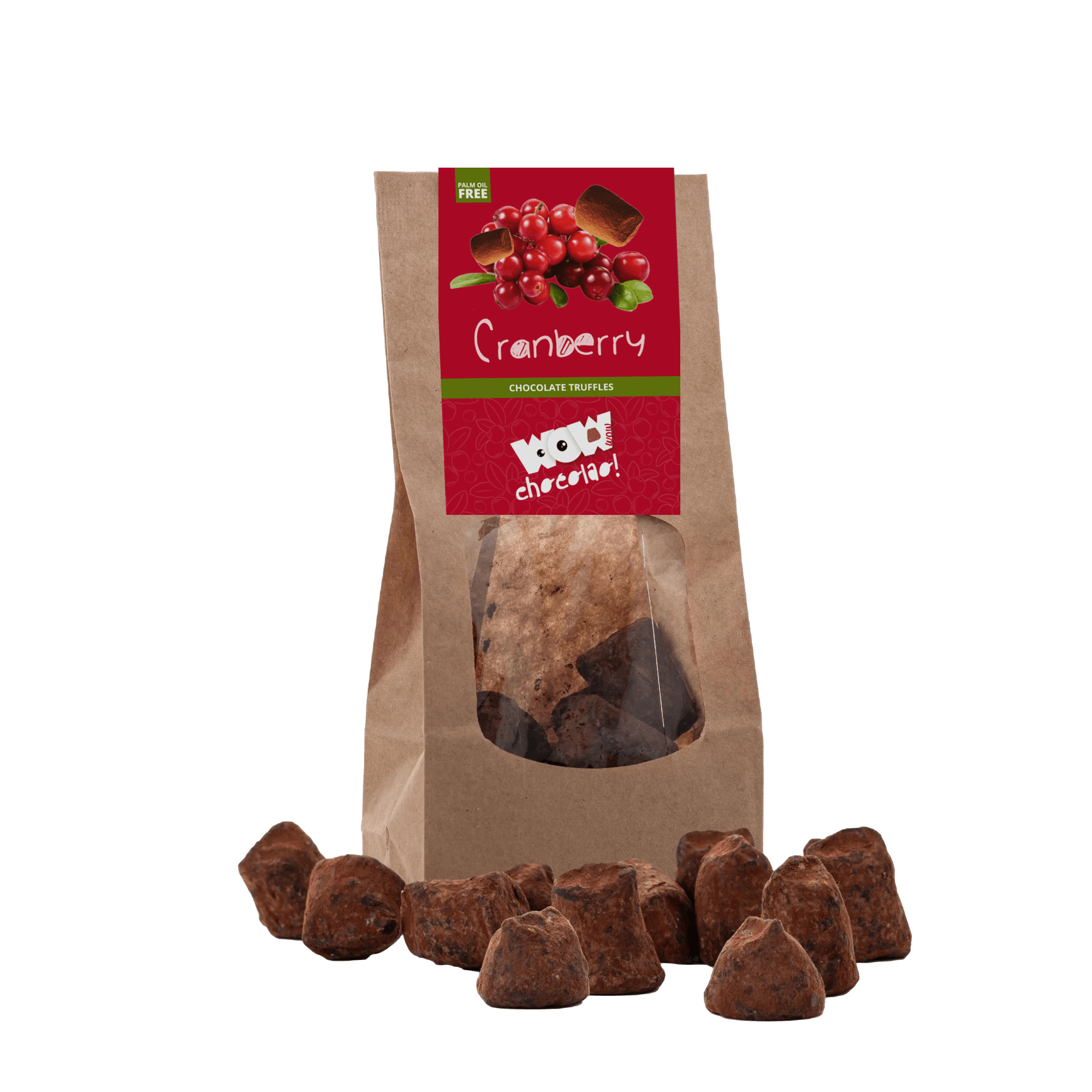 Cranberry Chocolate Truffles - Biodegradable bag 130g