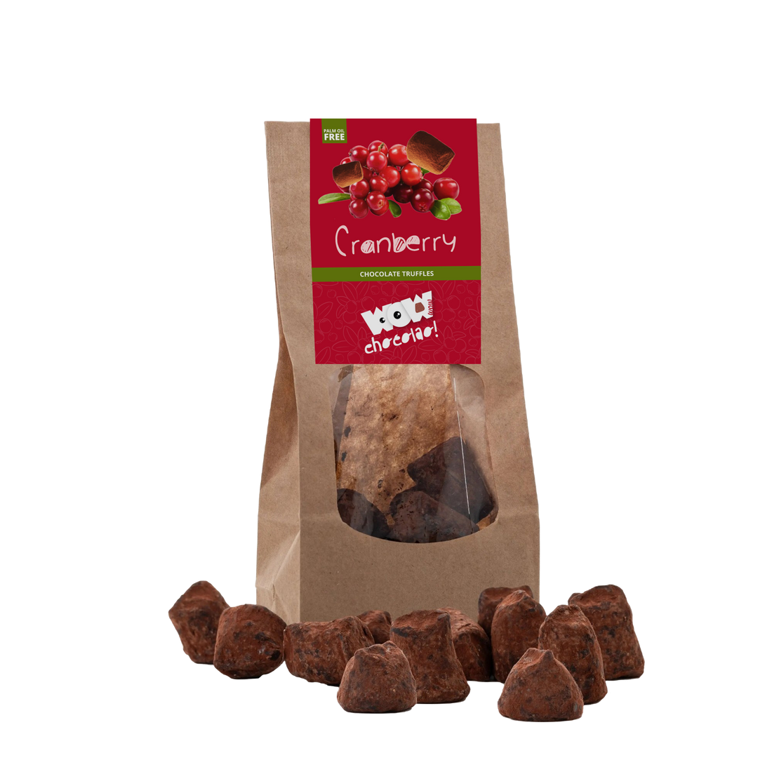 Cranberry Chocolate Truffles - Biodegradable bag 130g - Goat Corp