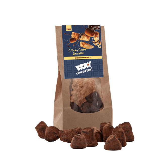 Crispy Crepe Dentelle Chocolate Truffles - Biodegradable bags 130g