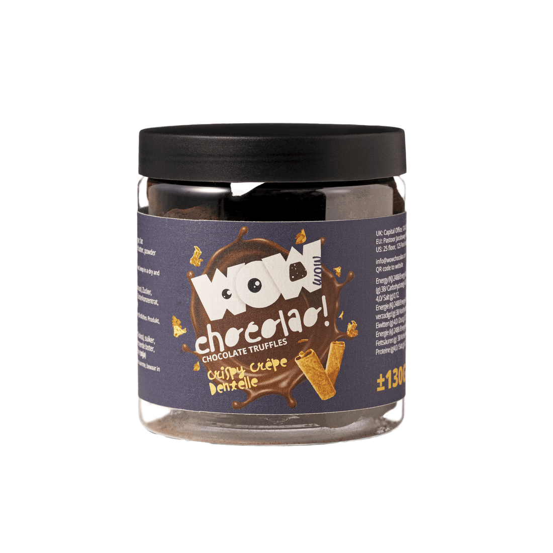 Crispy Crepe Dentelle Truffles Gift Jar 130g | Crunchy French Chocolate