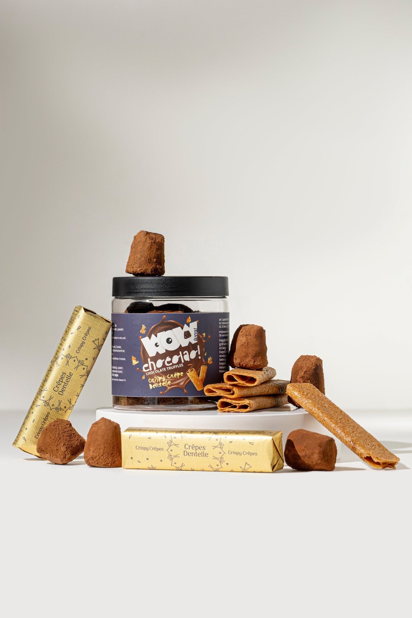 Crispy Crepe Dentelle Truffles Gift Jar 130g | Crunchy French Chocolate