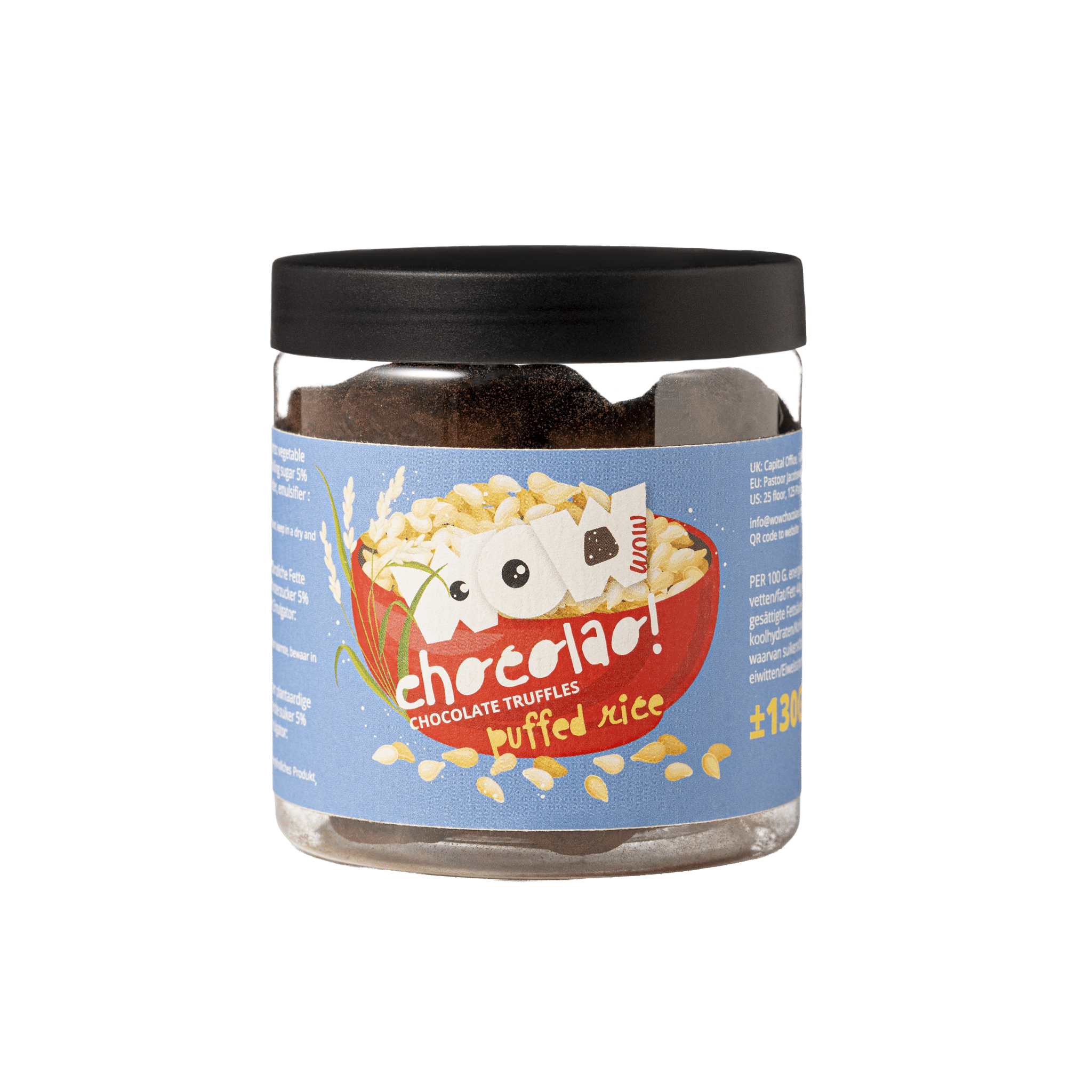 Crispy Rice Chocolate Truffles Gift Jar 130g | Crunchy Chocolate Truffles