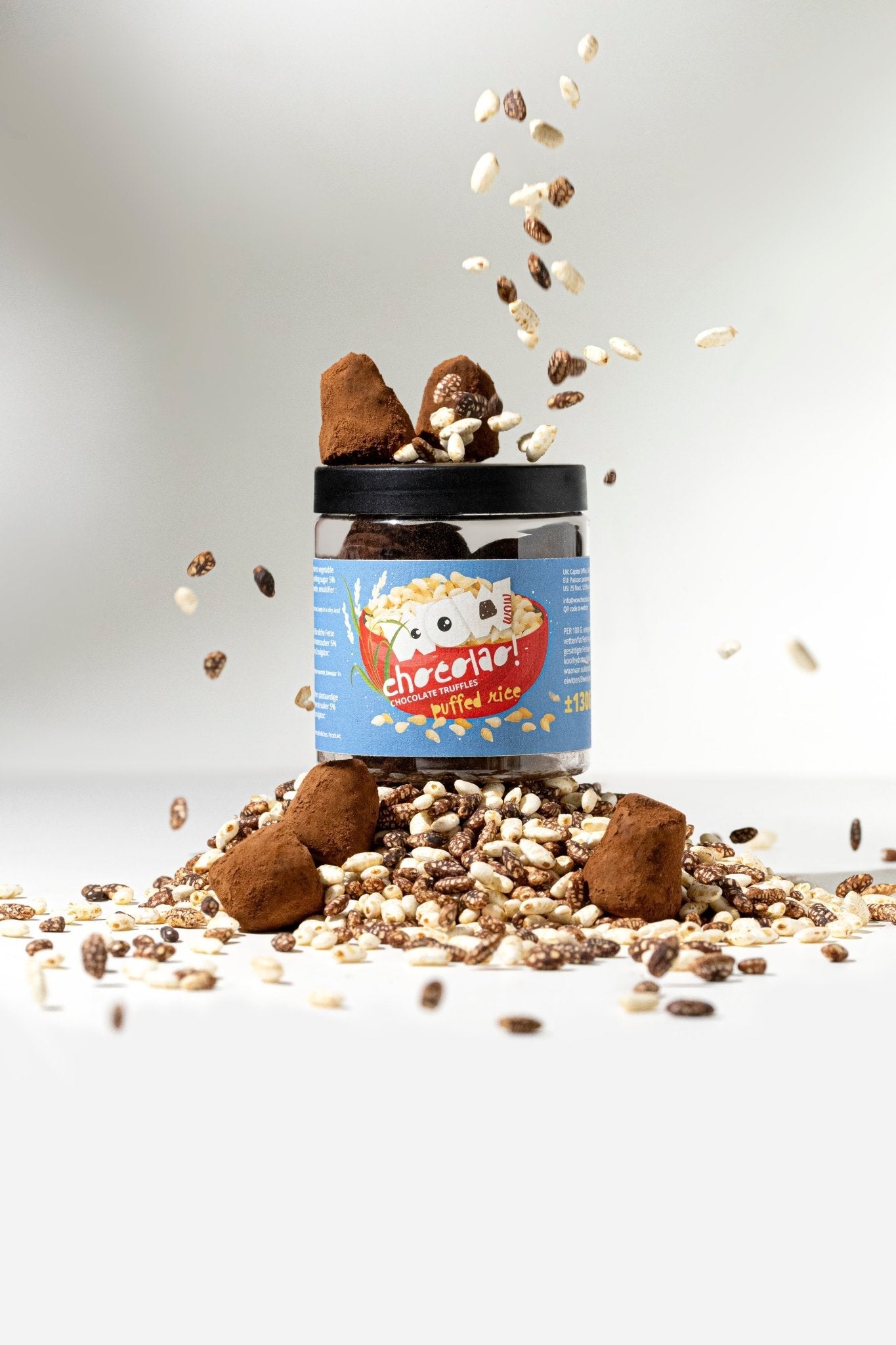 Crispy Rice Chocolate Truffles Gift Jar 130g | Crunchy Chocolate Truffles