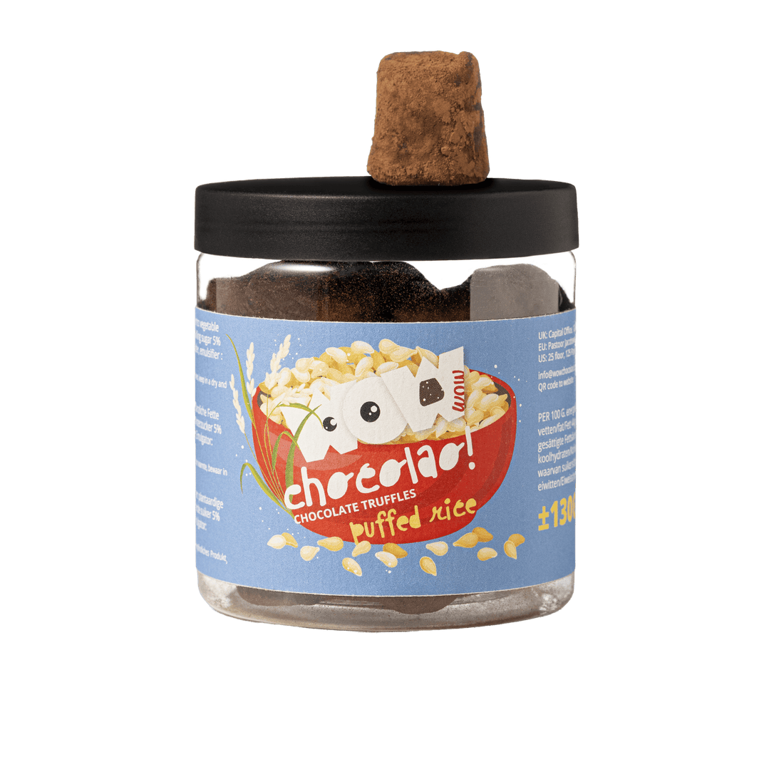 Crispy Rice Chocolate Truffles Gift Jar 130g | Crunchy Chocolate Truffles