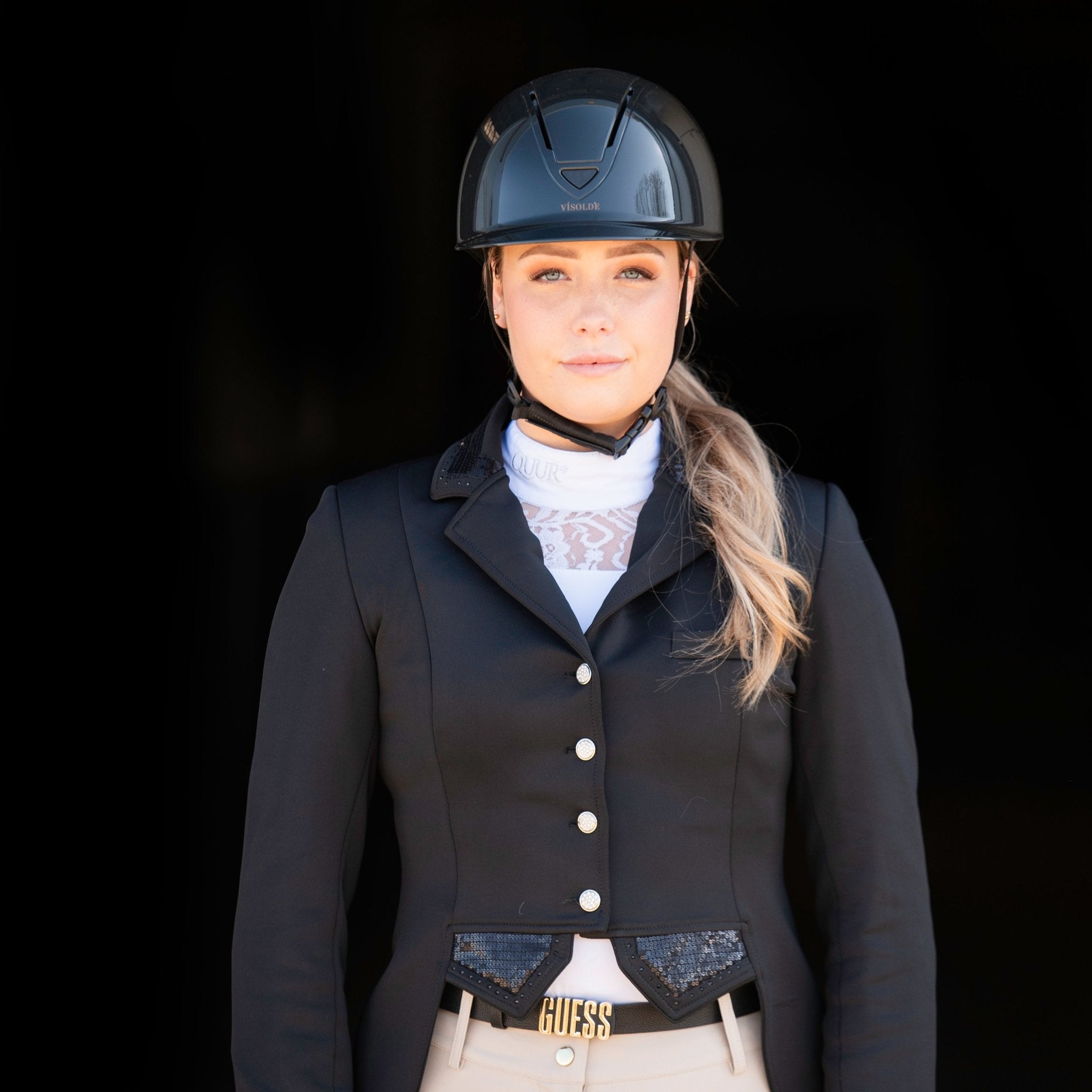 Schaal paardrijhelm Zwart