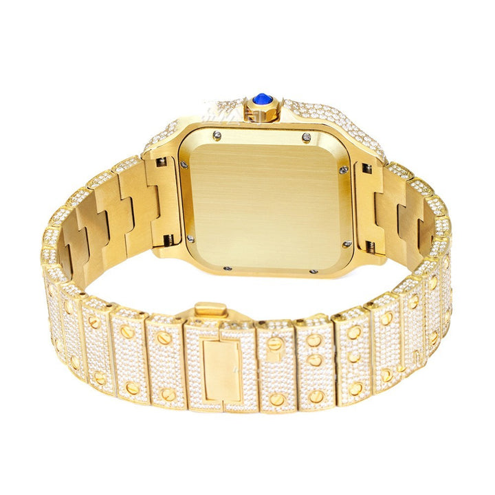 Clarity Moissanite Watch Men's Stainless Steel - Goat Corp