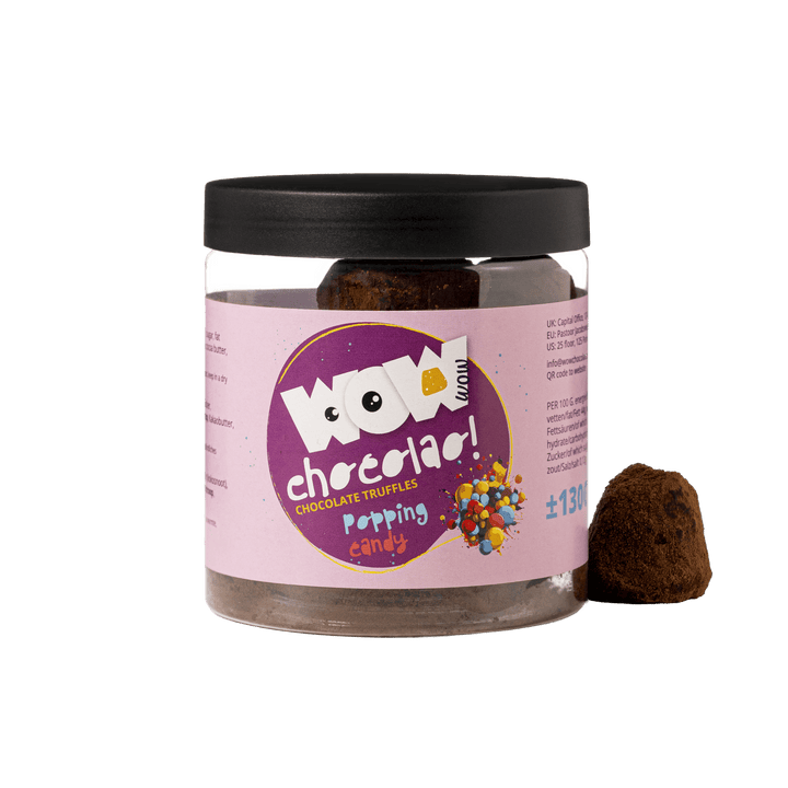 Fizzy Sugar Chocolate Truffles Gift Jar 130g | Popping Candy Chocolate
