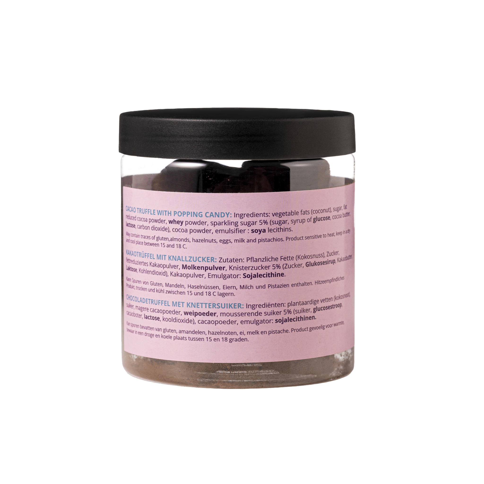 Fizzy Sugar Chocolate Truffles Gift Jar 130g | Popping Candy Chocolate
