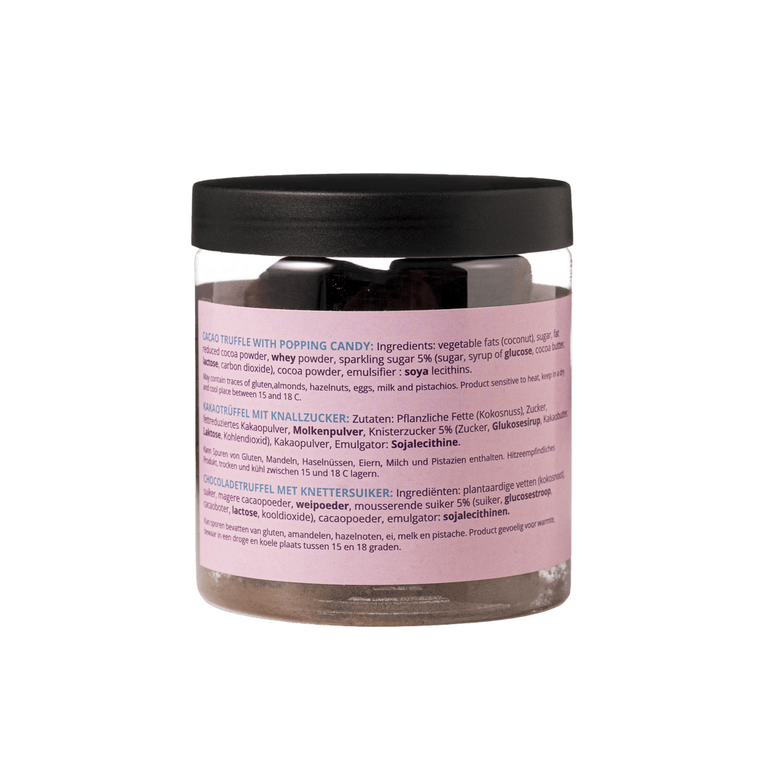 Fizzy Sugar Chocolate Truffles Gift Jar 130g | Popping Candy Chocolate