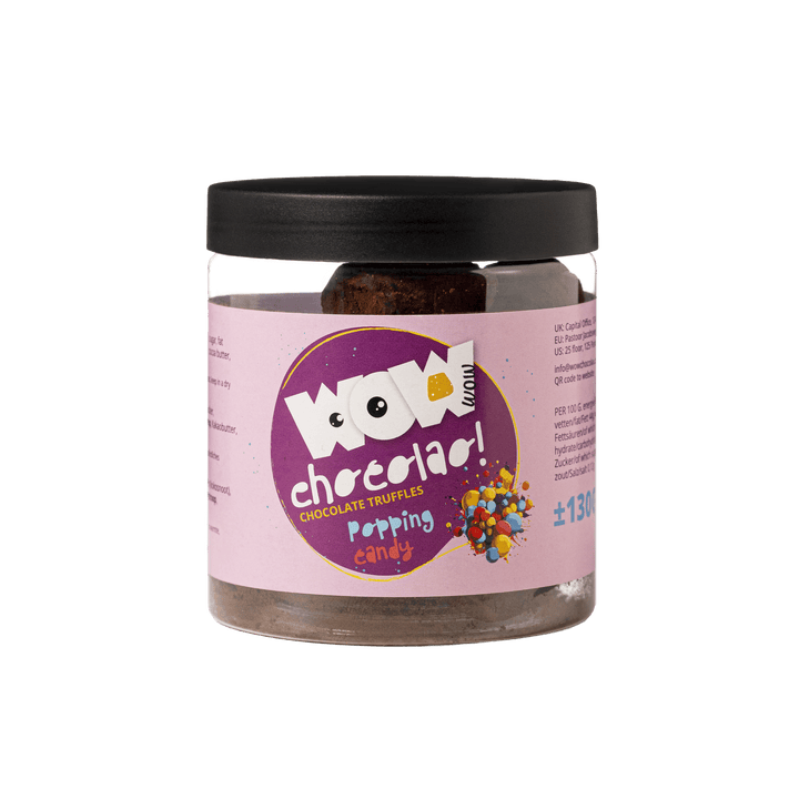 Fizzy Sugar Chocolate Truffles Gift Jar 130g | Popping Candy Chocolate