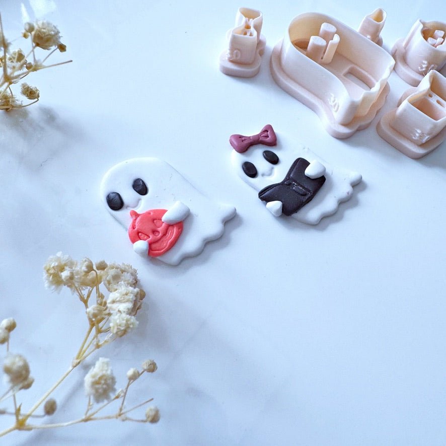 Ghost with Book and Pumpkin Set