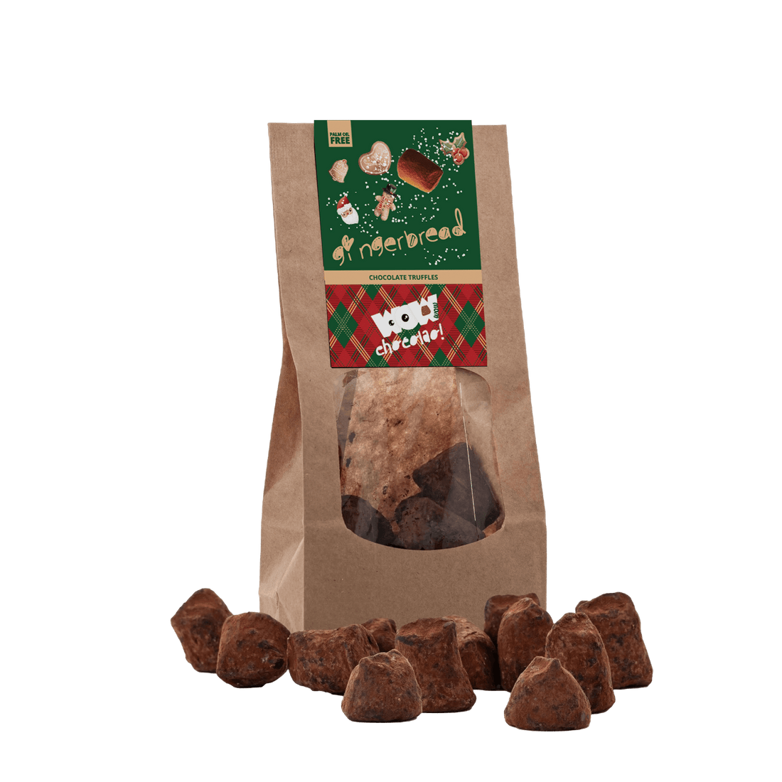 Gingerbread Chocolate Truffles - Christmas Edition - Biodegradable bag 130g