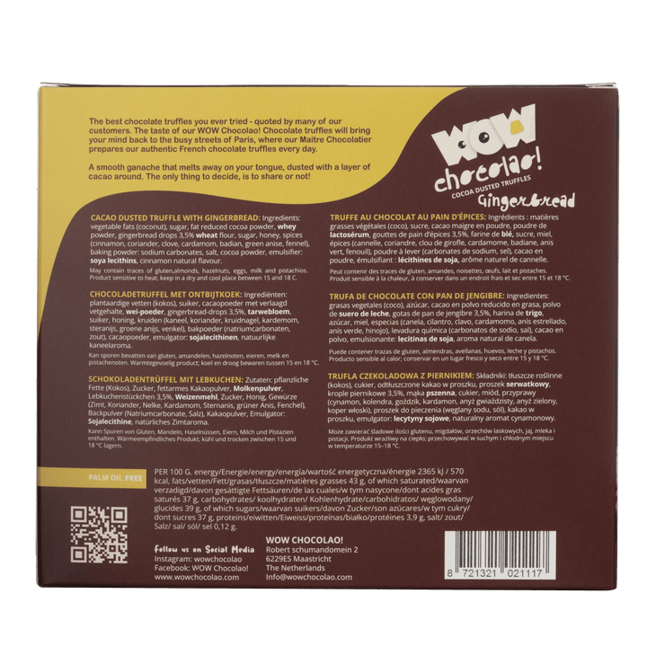 Gingerbread Chocolate Truffles XL Box 250g | Cozy Spiced Christmas Chocolate