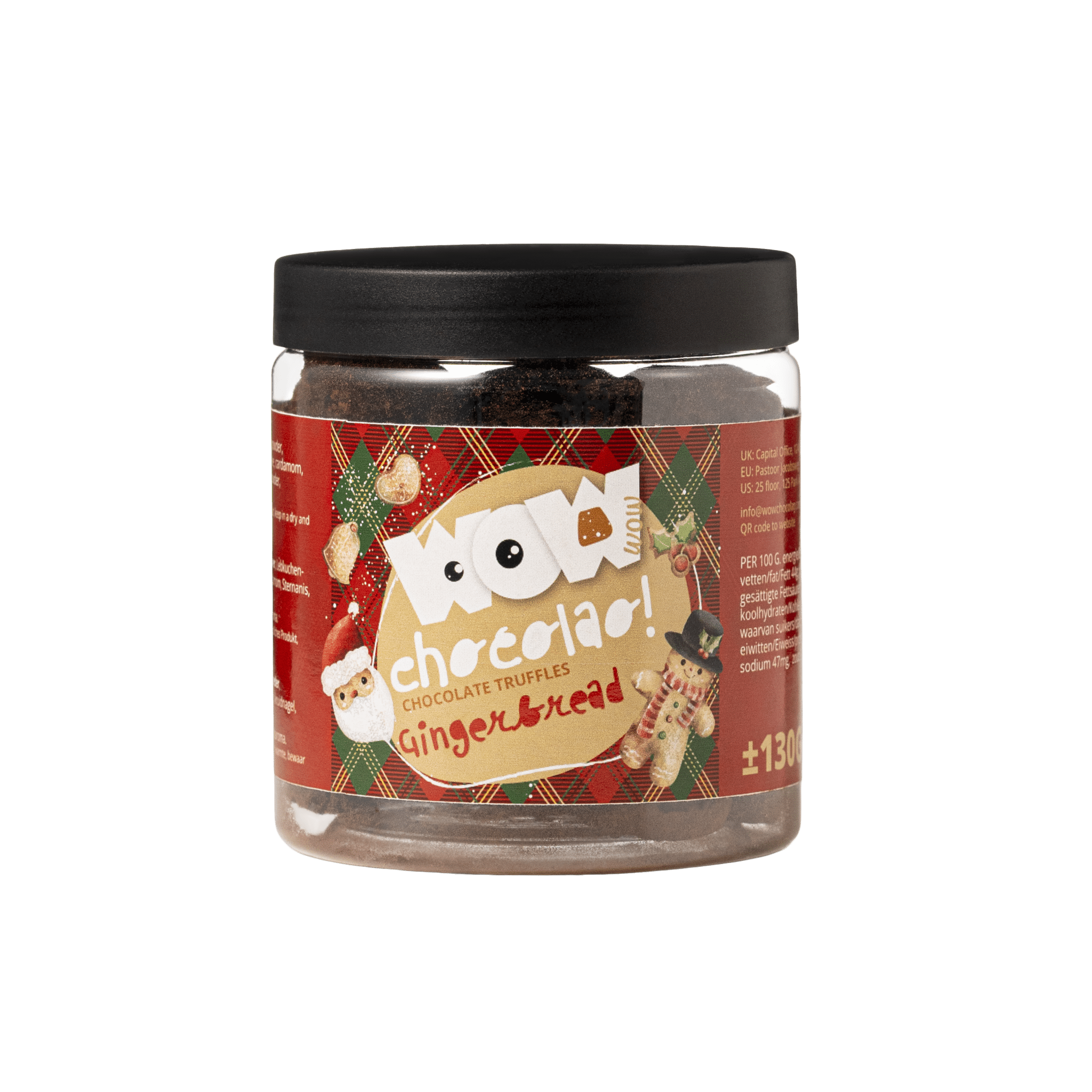 Gingerbread Christmas Truffles Gift Jar 130g | Cozy Holiday Chocolate