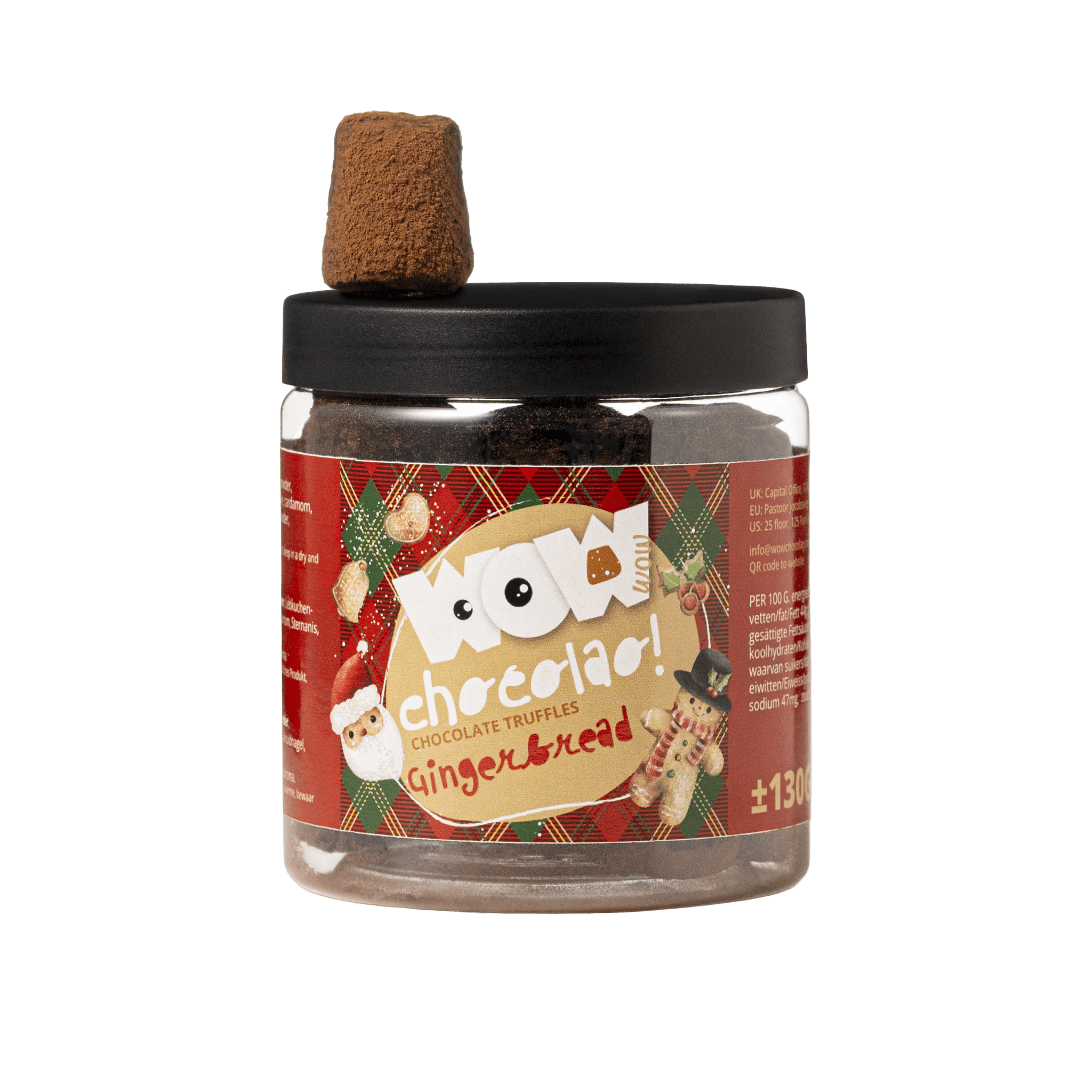 Gingerbread Christmas Truffles Gift Jar 130g | Cozy Holiday Chocolate
