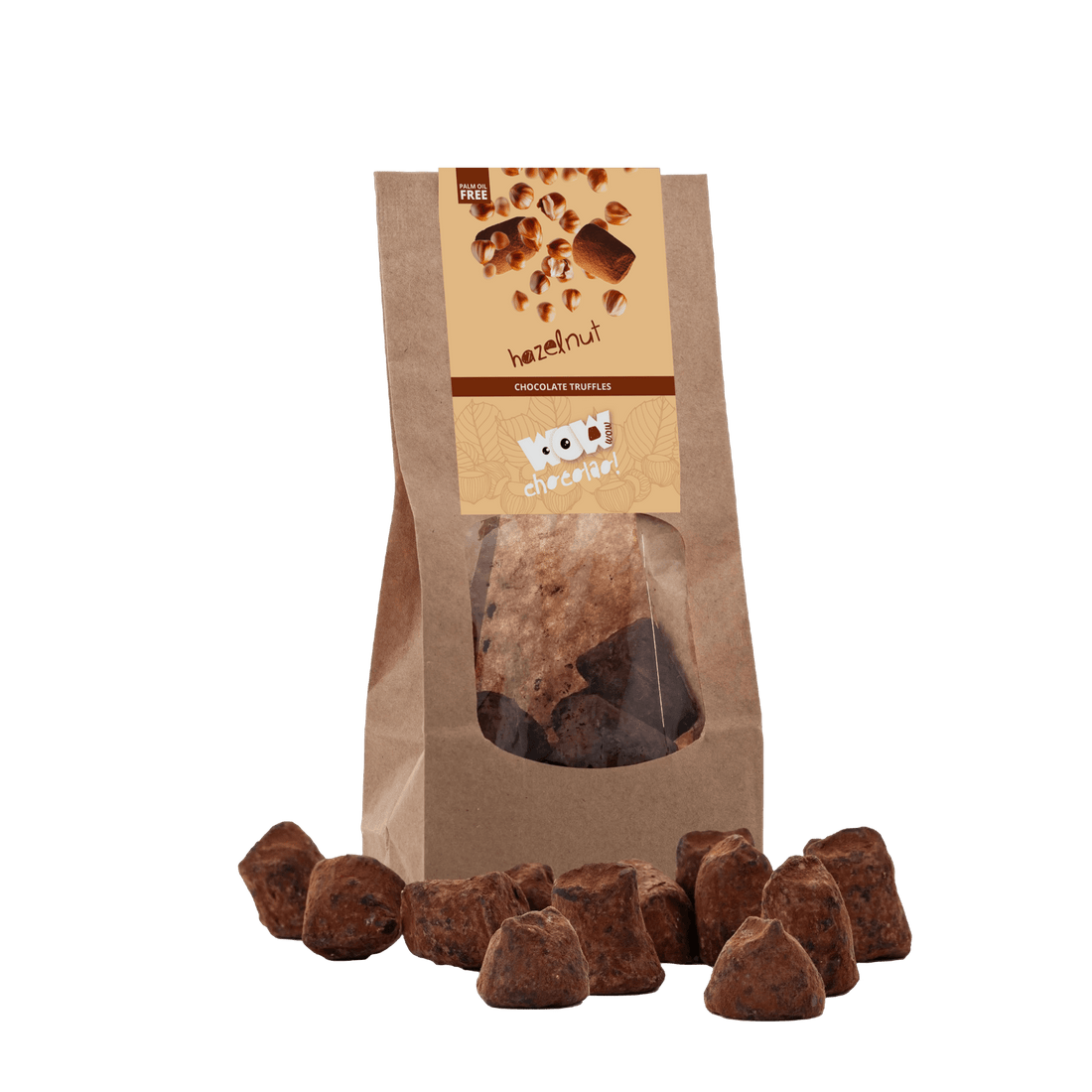 Hazelnut Chocolate Truffles - Biodegradable bag 130g