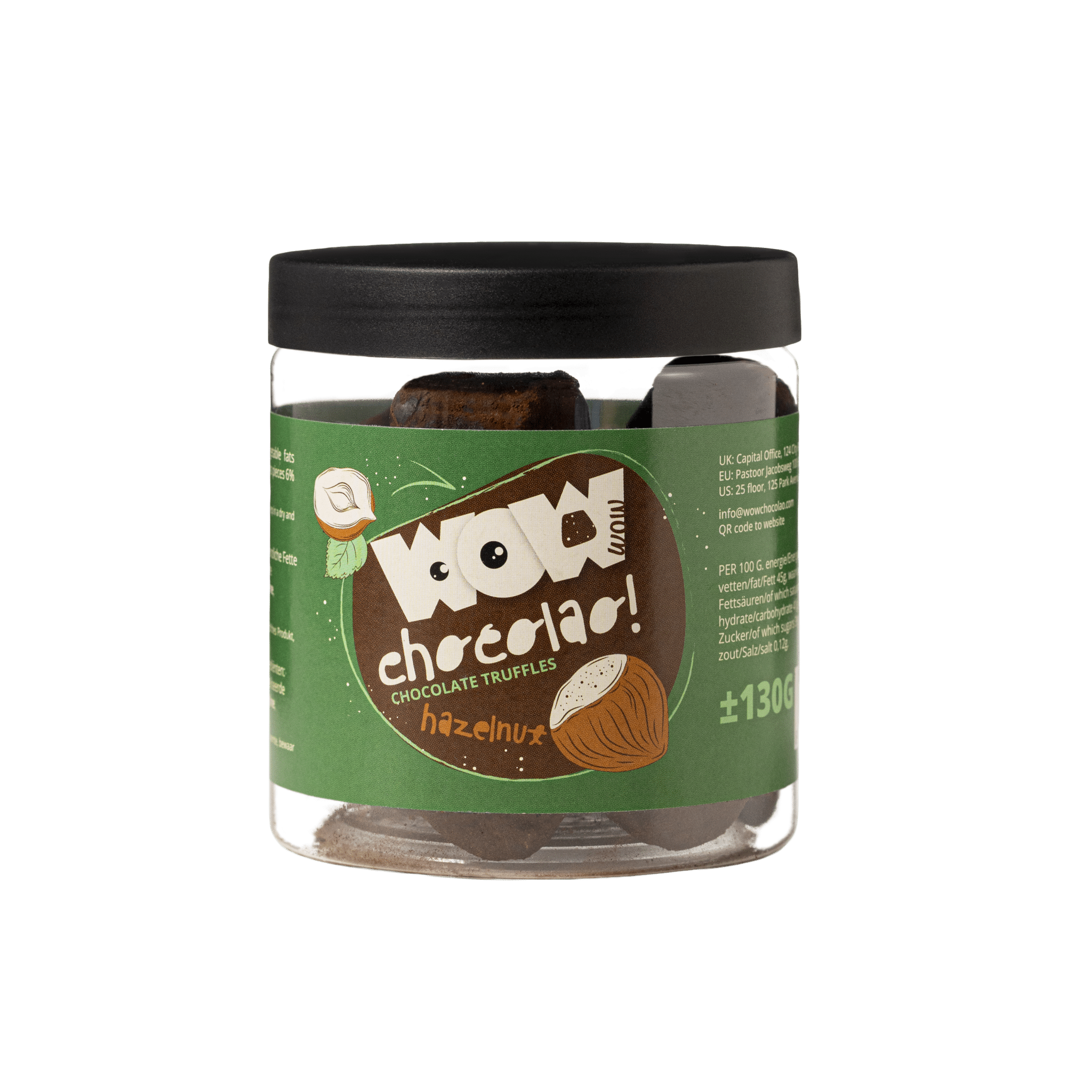 Hazelnut Chocolate Truffles Gift Jar 130g | Roasted Nut Chocolate