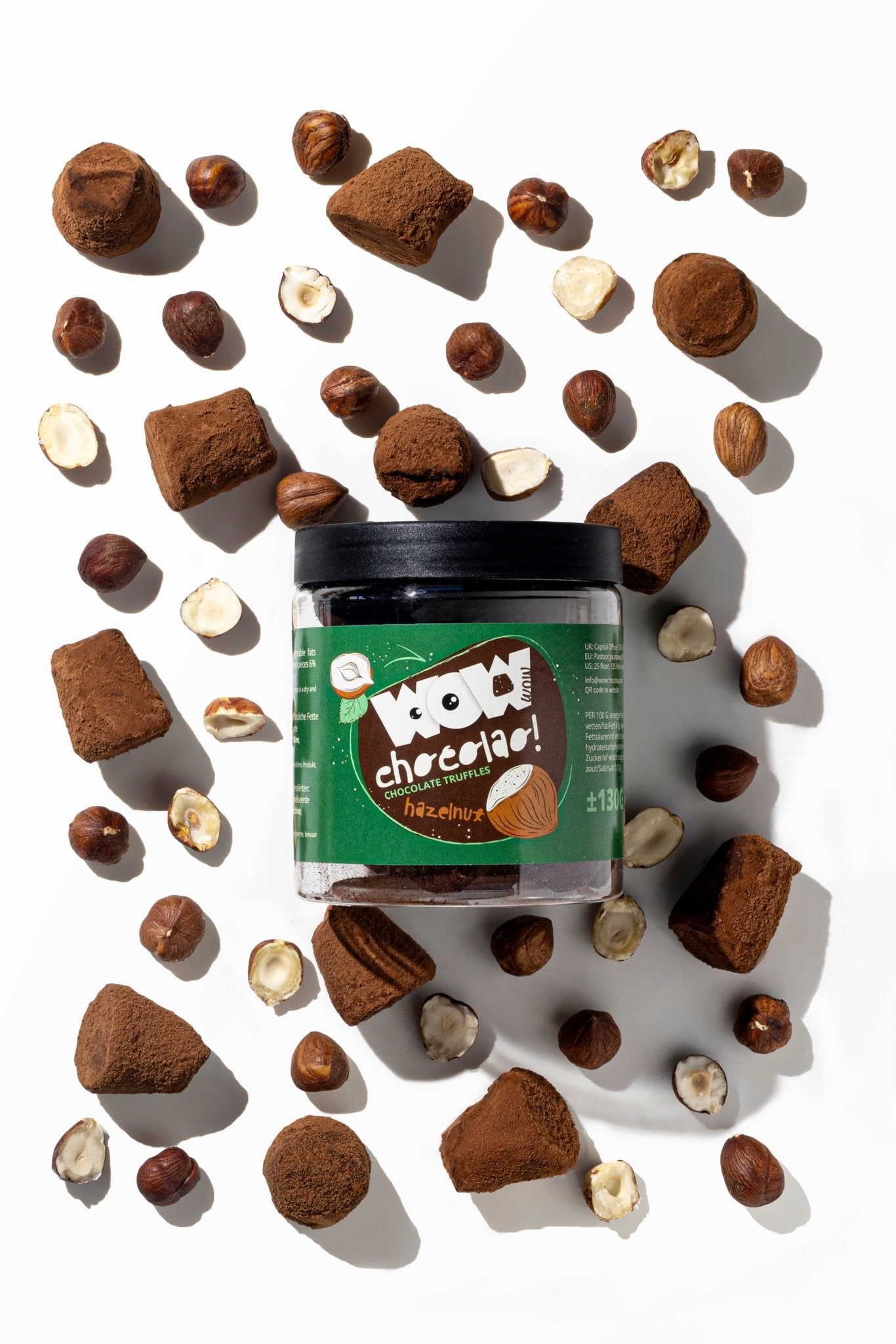 Hazelnut Chocolate Truffles Gift Jar 130g | Roasted Nut Chocolate