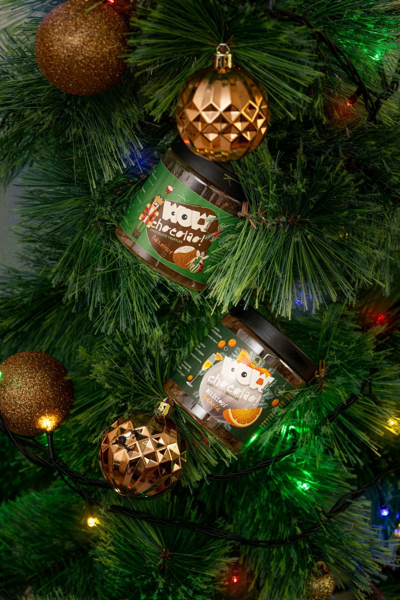 Hazelnut Christmas Truffles Gift Jar 130g | Festive Nut Chocolate