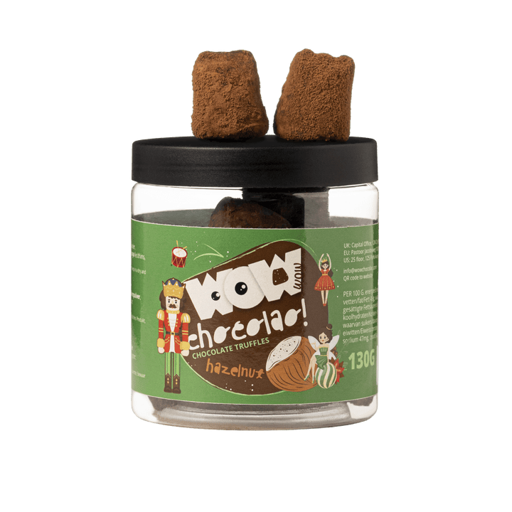 Hazelnut Christmas Truffles Gift Jar 130g | Festive Nut Chocolate