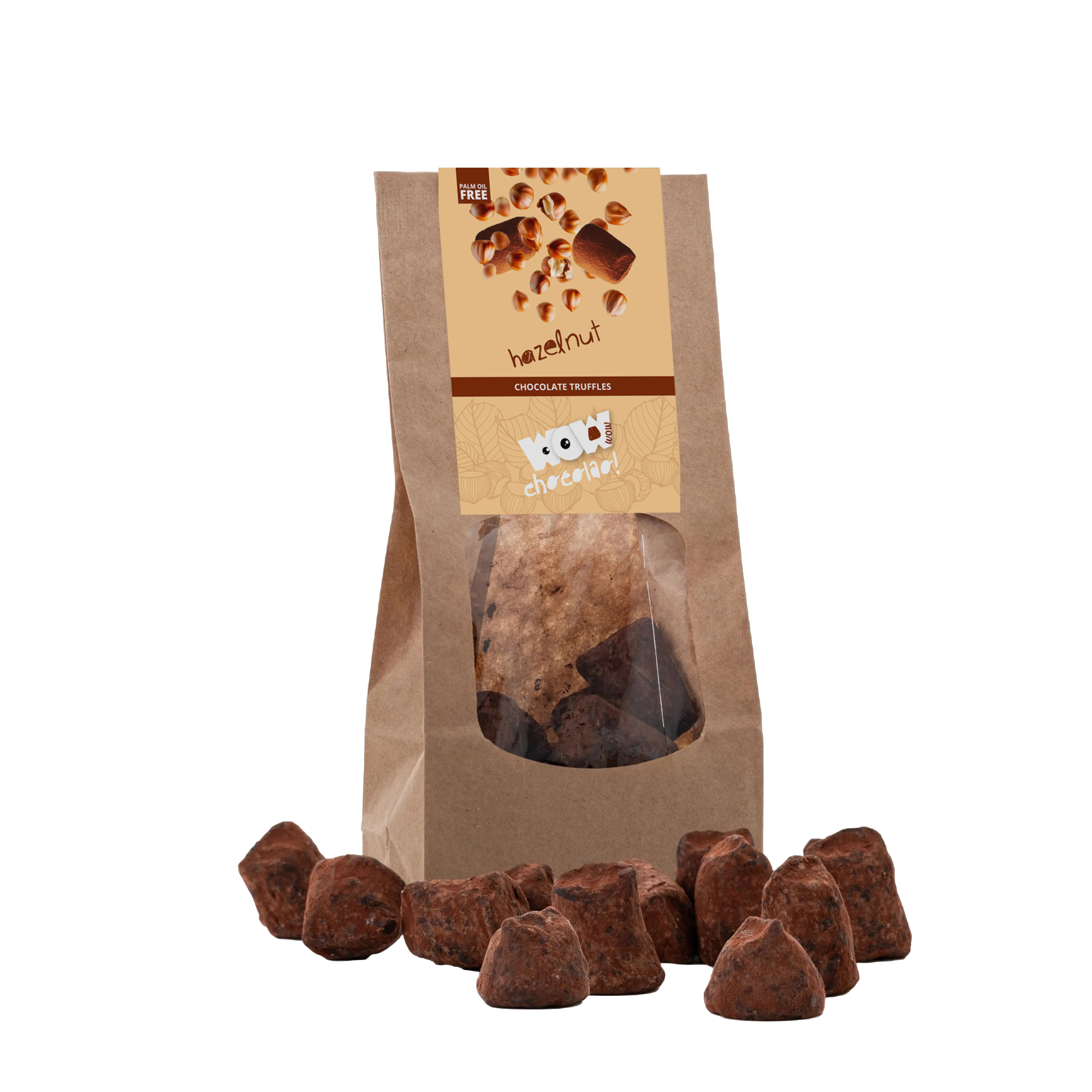 Hazelnut Chocolate Truffles - Biodegradable bag 130g - Goat Corp