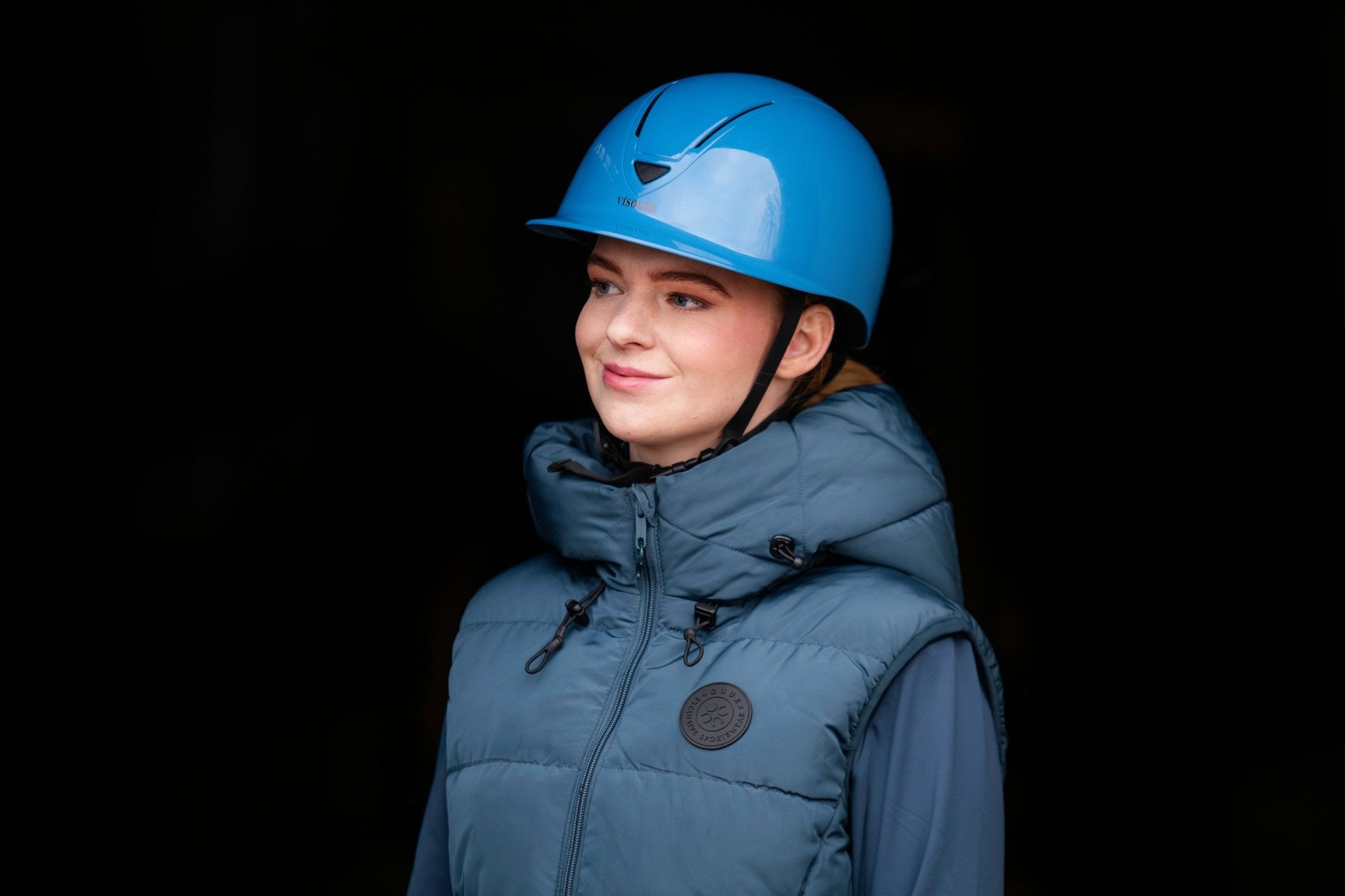 Schaal paardrijhelm Blauw